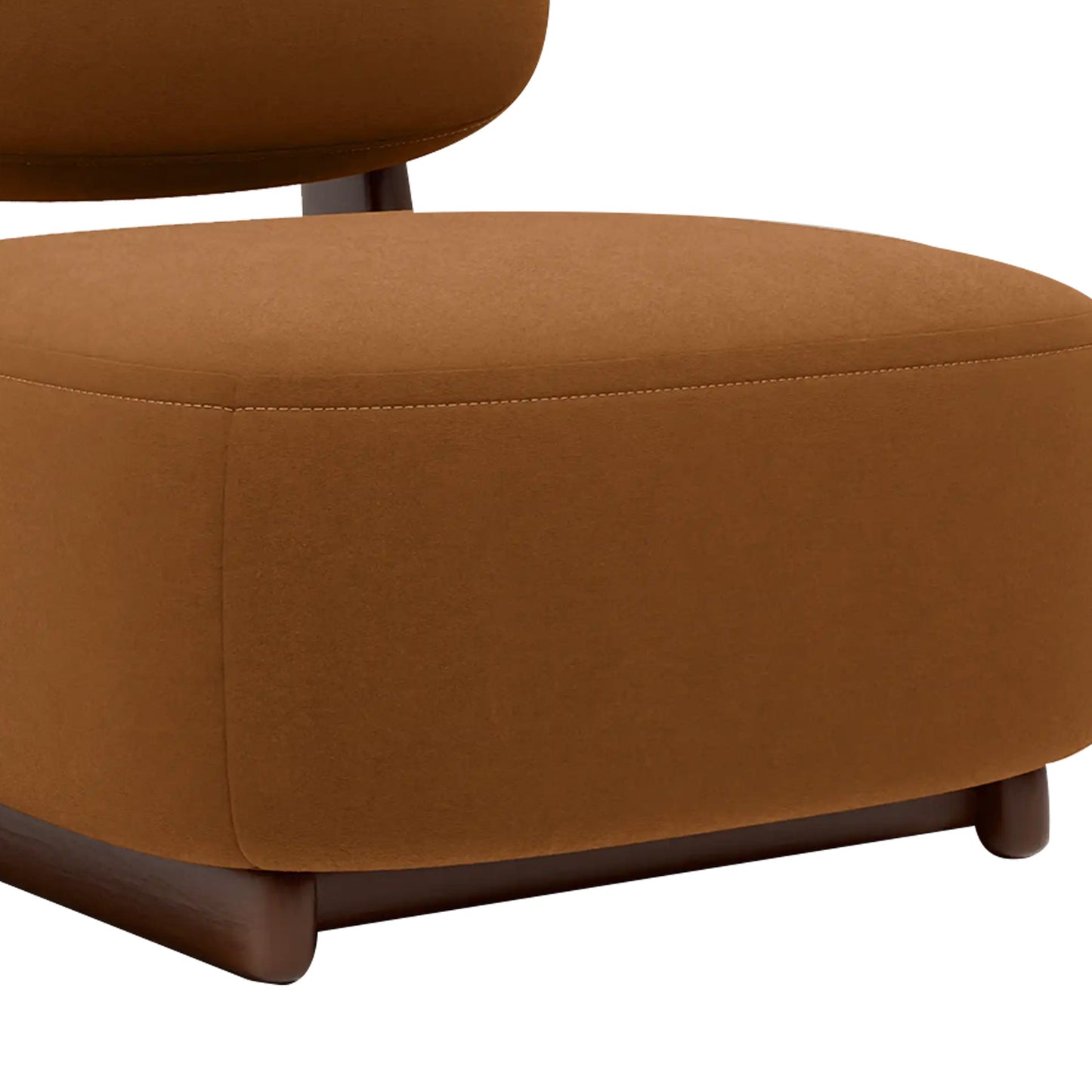 Corka Lounge Caramel Brown 1 - Seater Boucle Chair