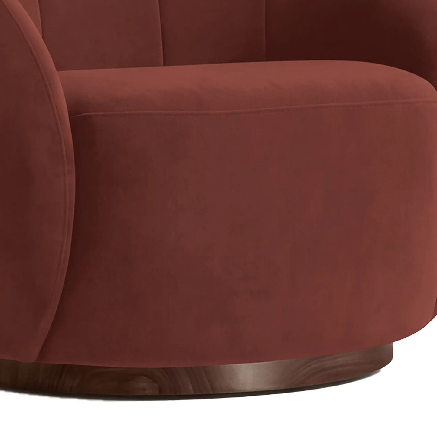Rougeon Curve Mahroon 1 - Seater Velvet Chair