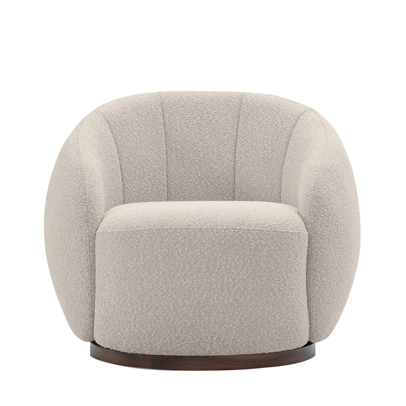 Rougeon Curve Light Grey 1 - Seater Velvet Chair