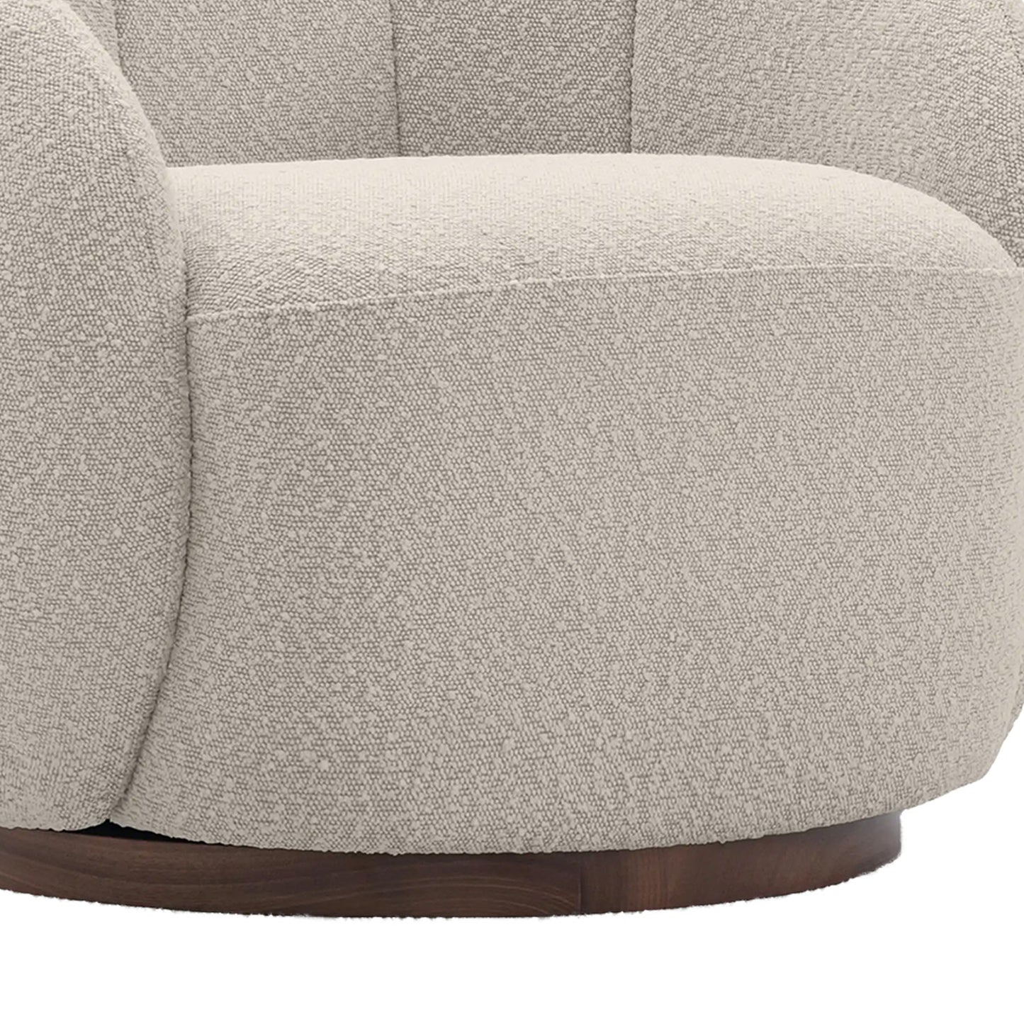 Rougeon Curve Light Grey 1 - Seater Velvet Chair