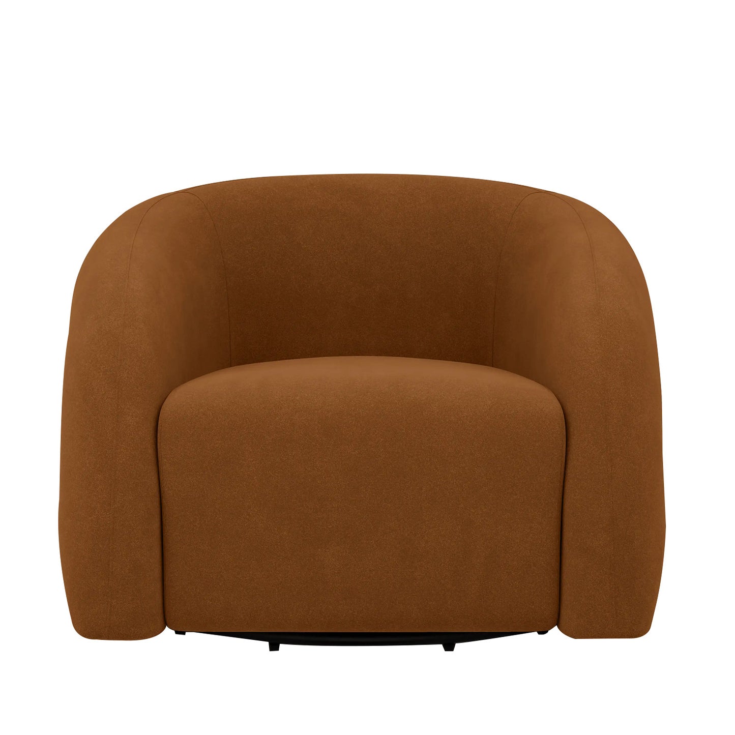 Torvyn Lounge Brown 1 - Seater Mohair Velvet Chair