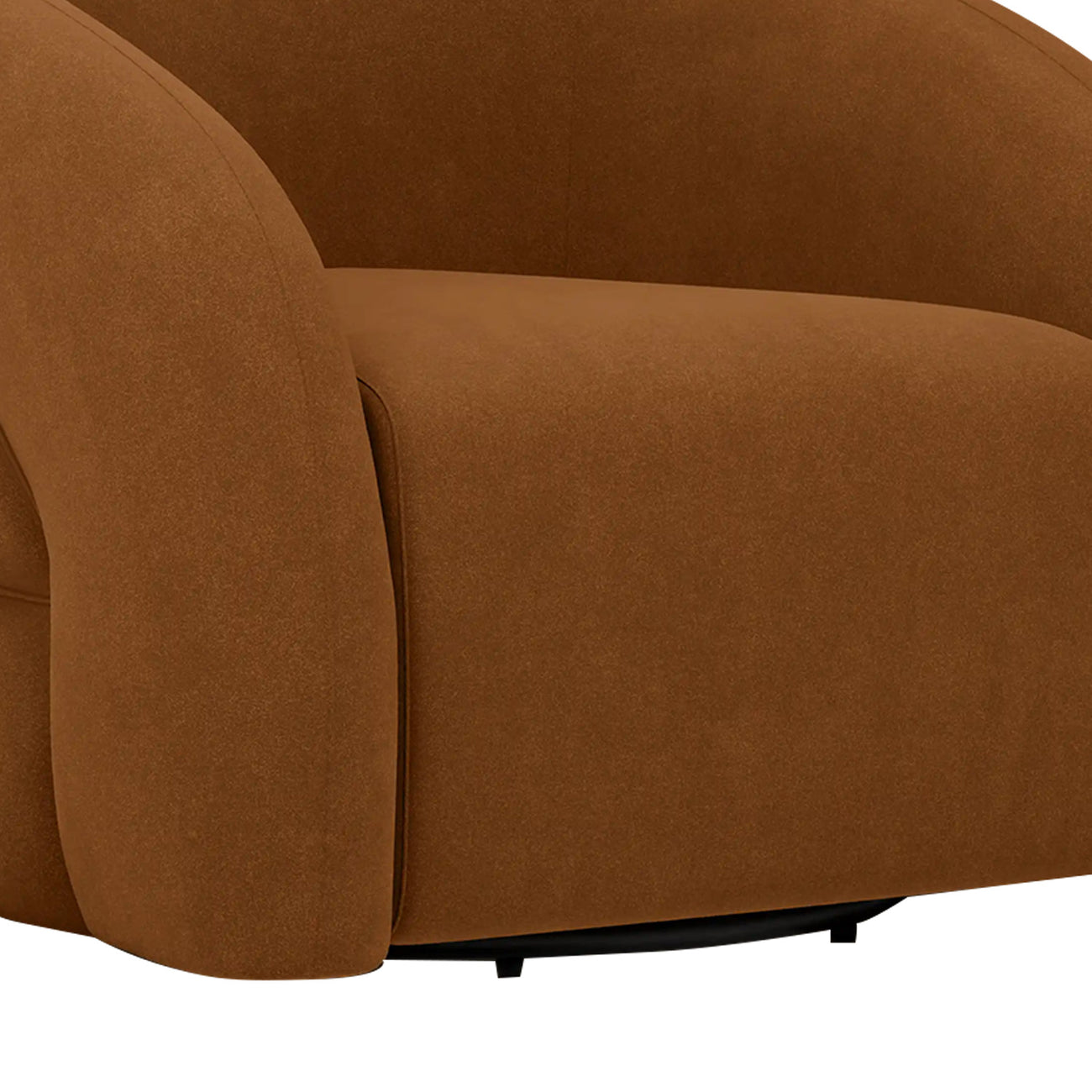 Torvyn Lounge Brown 1 - Seater Mohair Velvet Chair