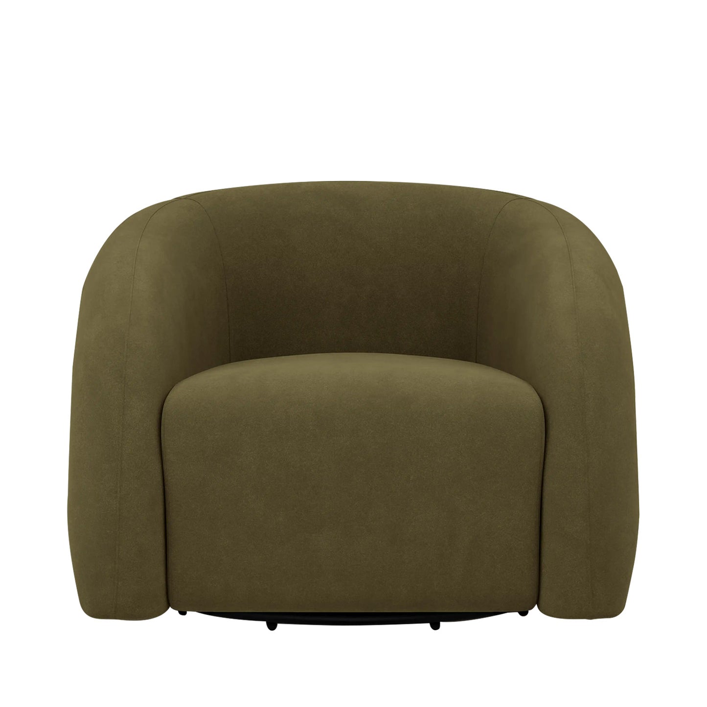 Torvyn Lounge Dark Green 1 - Seater Mohair Velvet Chair