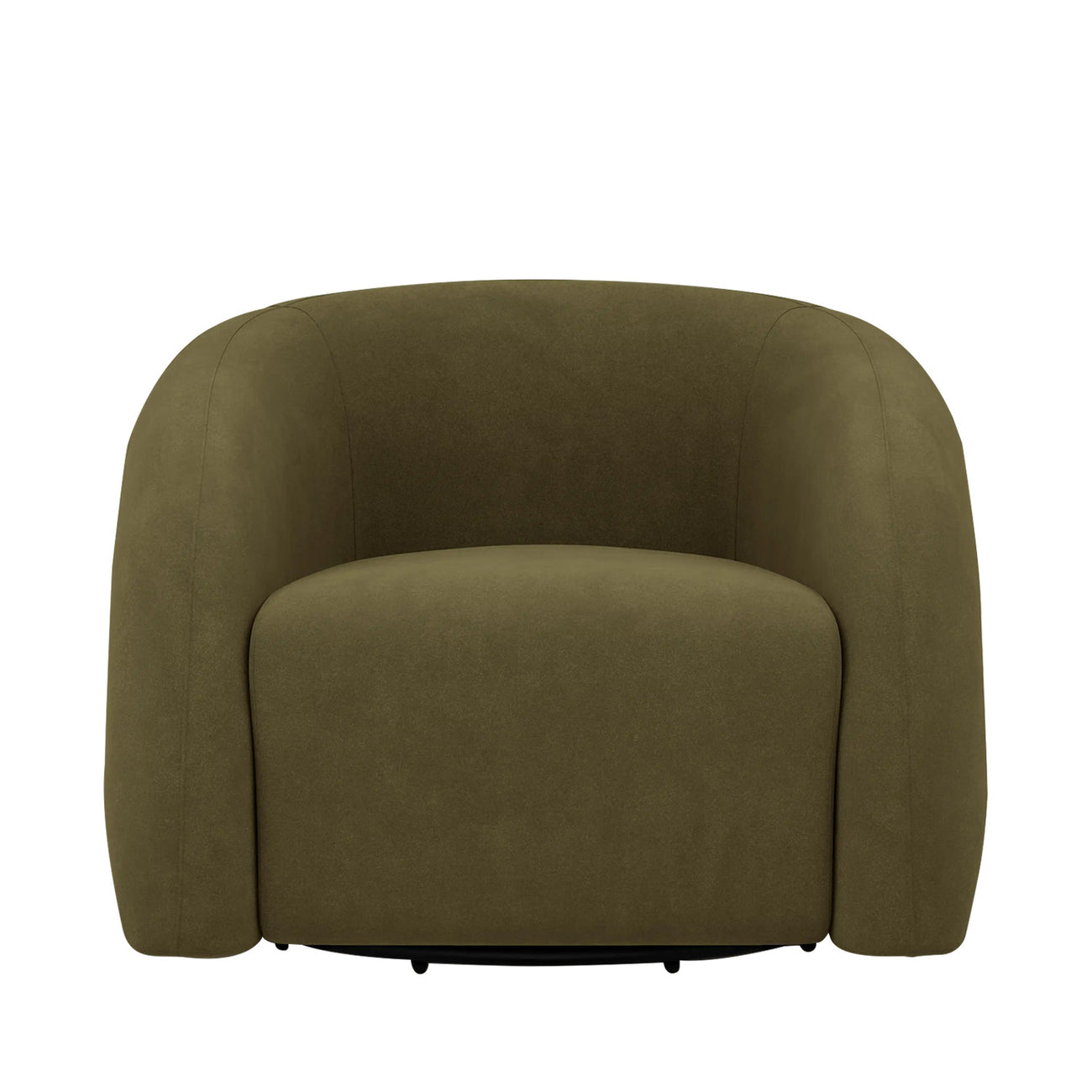Torvyn Lounge Dark Green 1 - Seater Mohair Velvet Chair