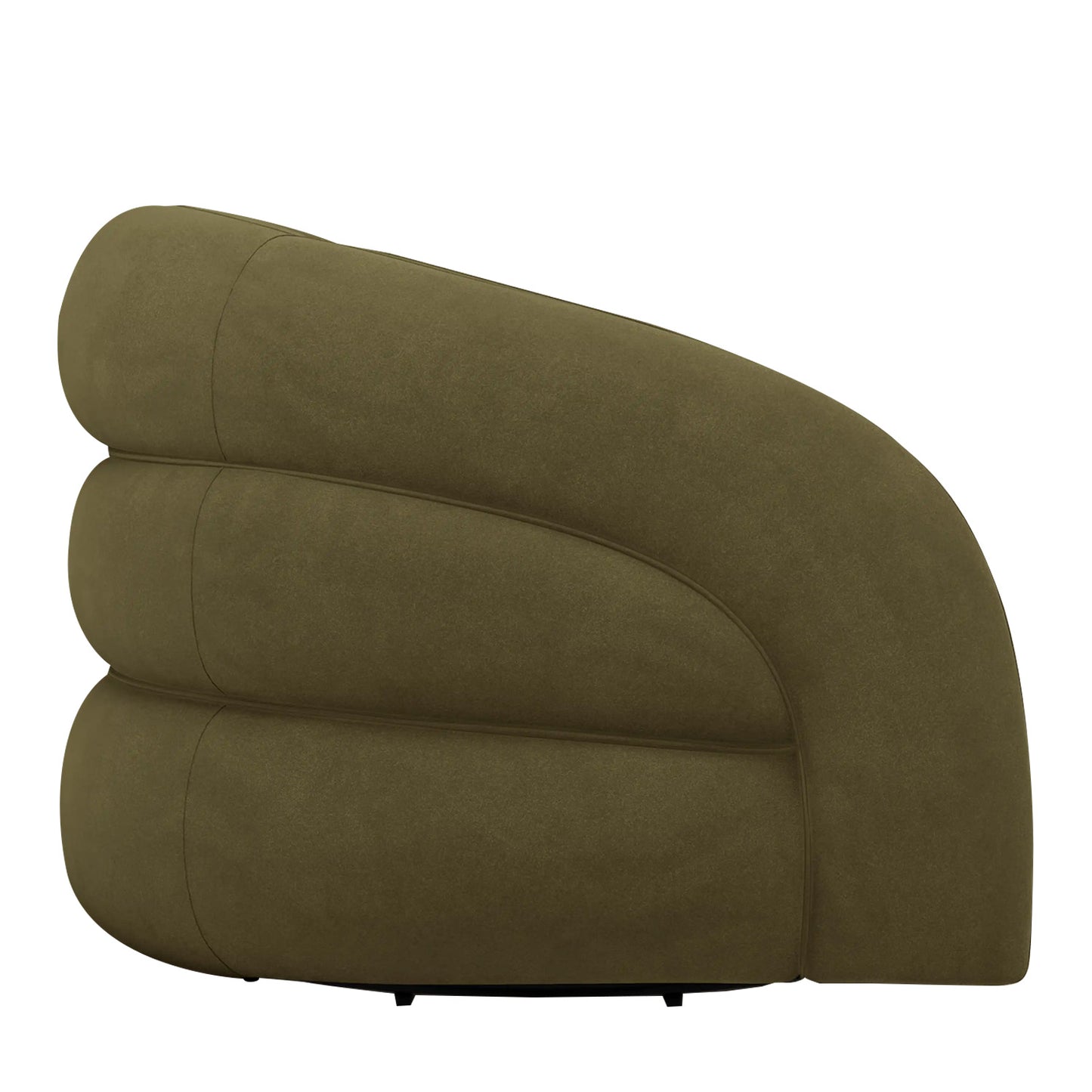 Torvyn Lounge Dark Green 1 - Seater Mohair Velvet Chair