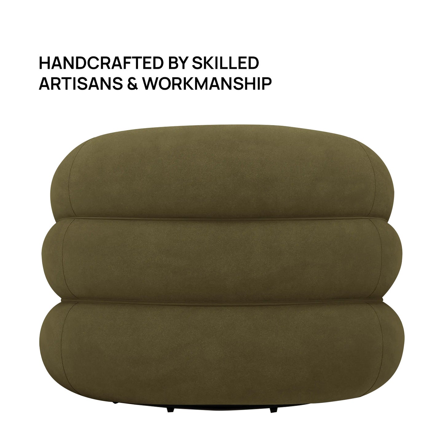 Torvyn Lounge Dark Green 1 - Seater Mohair Velvet Chair