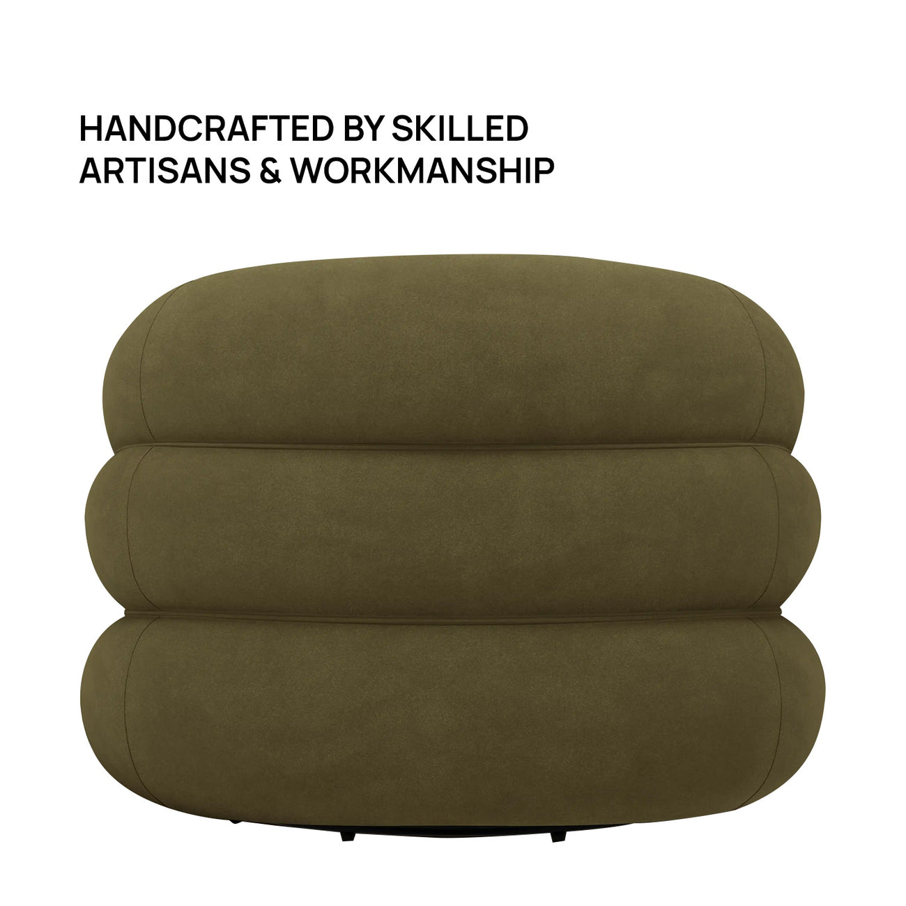 Torvyn Lounge Dark Green 1 - Seater Mohair Velvet Chair