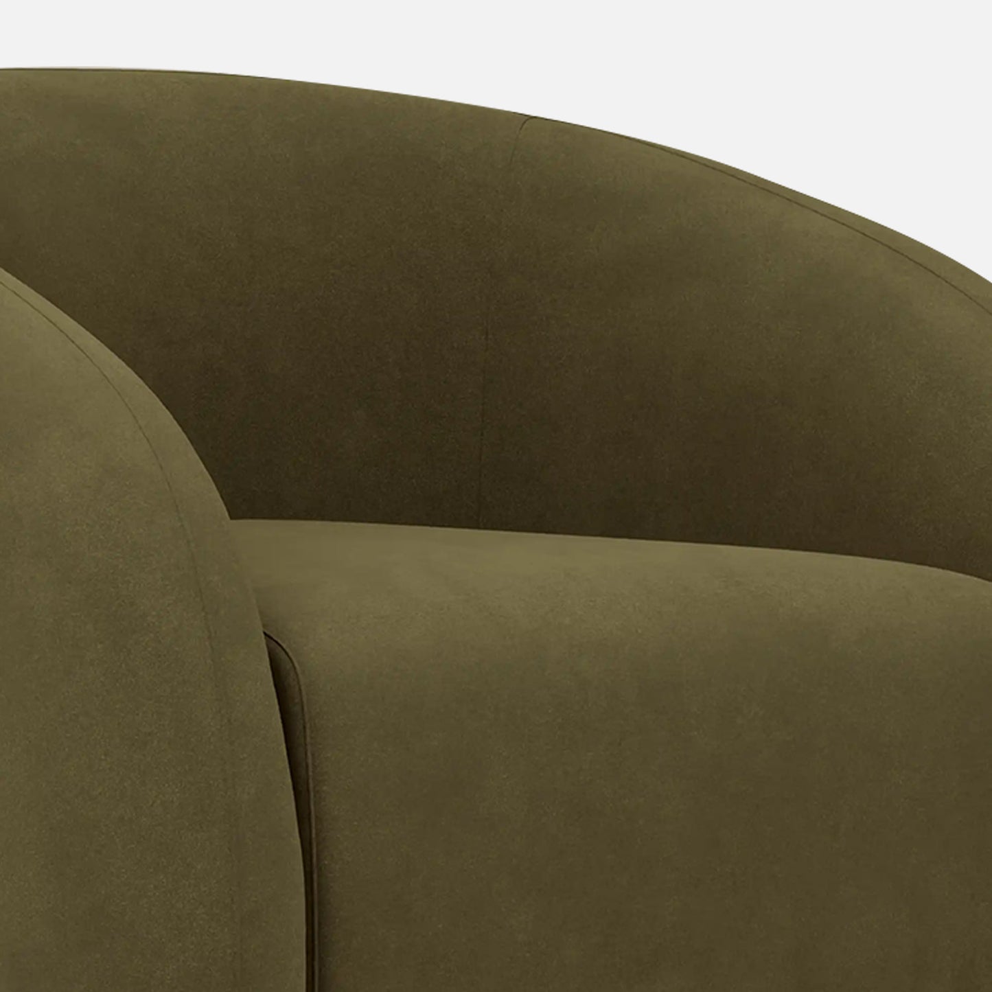 Torvyn Lounge Dark Green 1 - Seater Mohair Velvet Chair