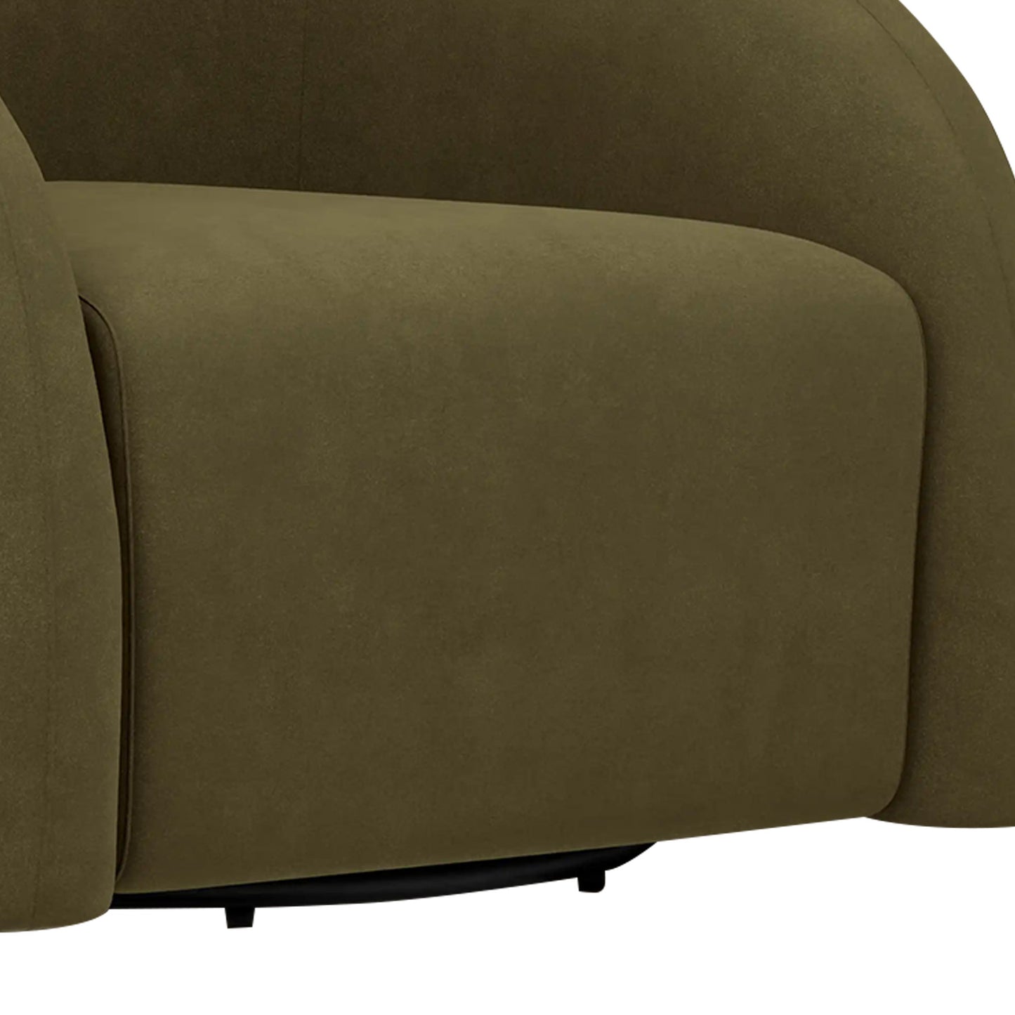 Torvyn Lounge Dark Green 1 - Seater Mohair Velvet Chair