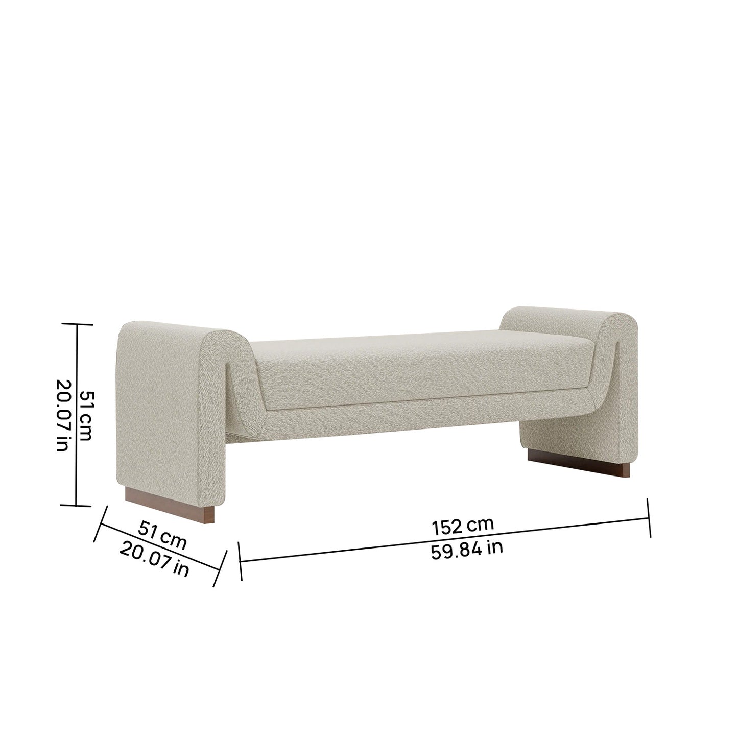 Olvara Lounge Speckled Grey 2 - Seater Boucle Chair