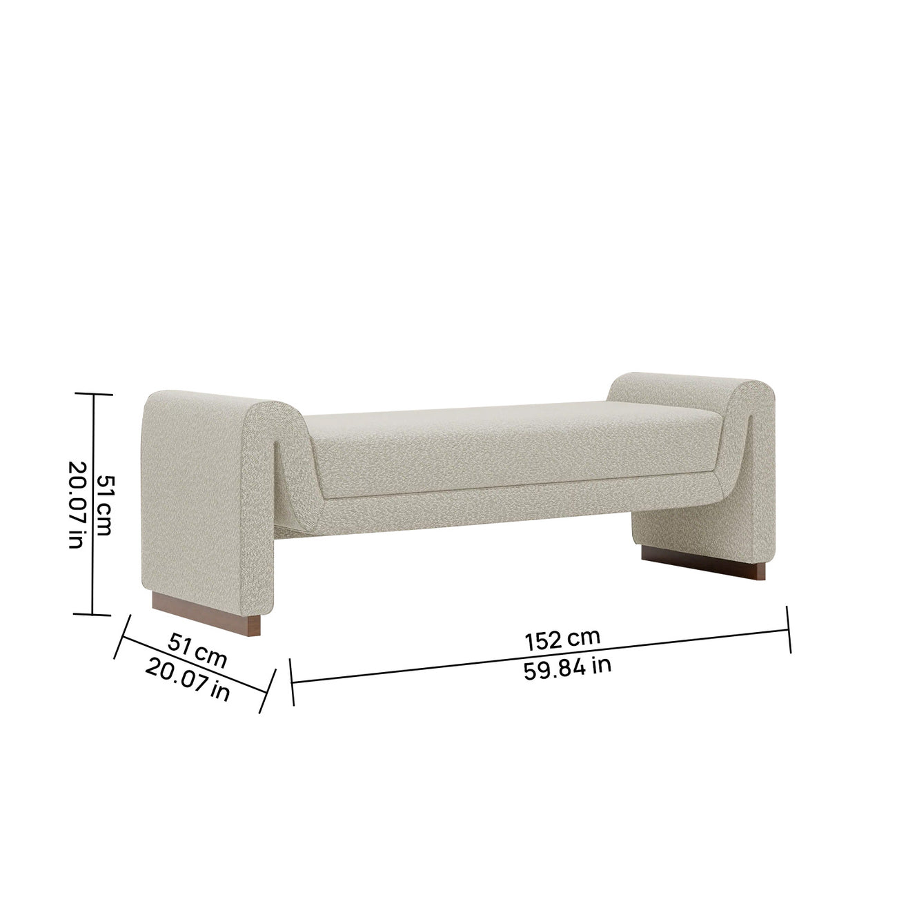 Olvara Lounge Speckled Grey 2 - Seater Boucle Chair