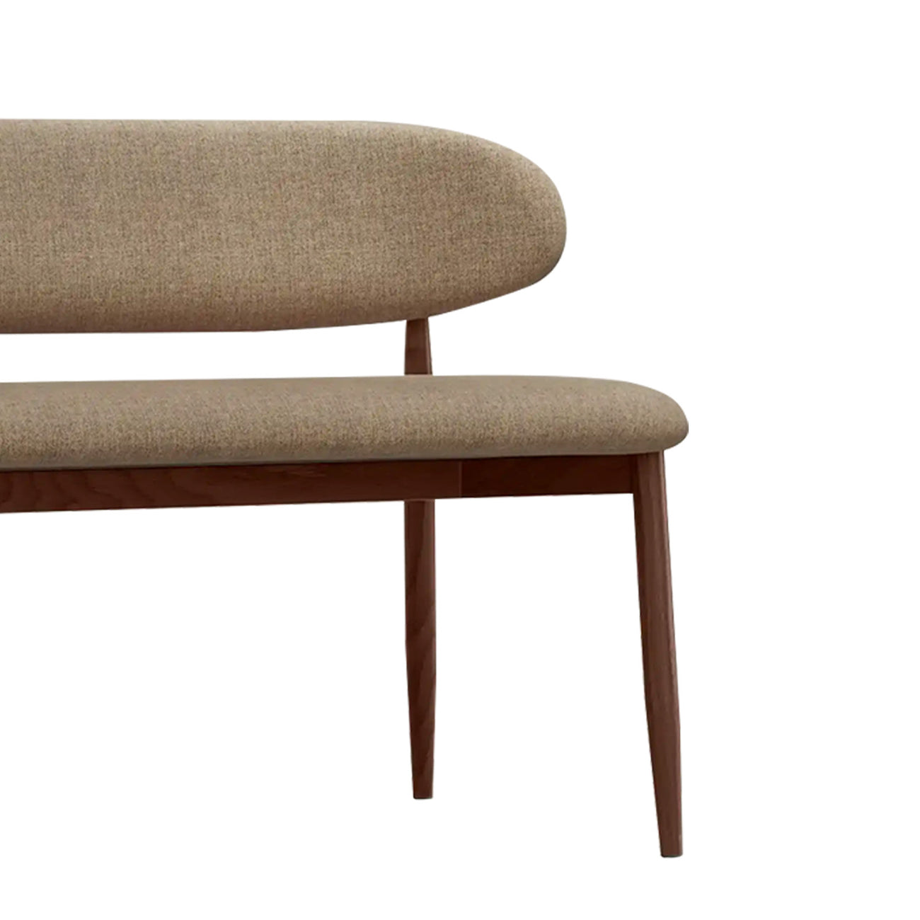 Elvara Bench Light Brown 3 - Seater Velvet Sofa