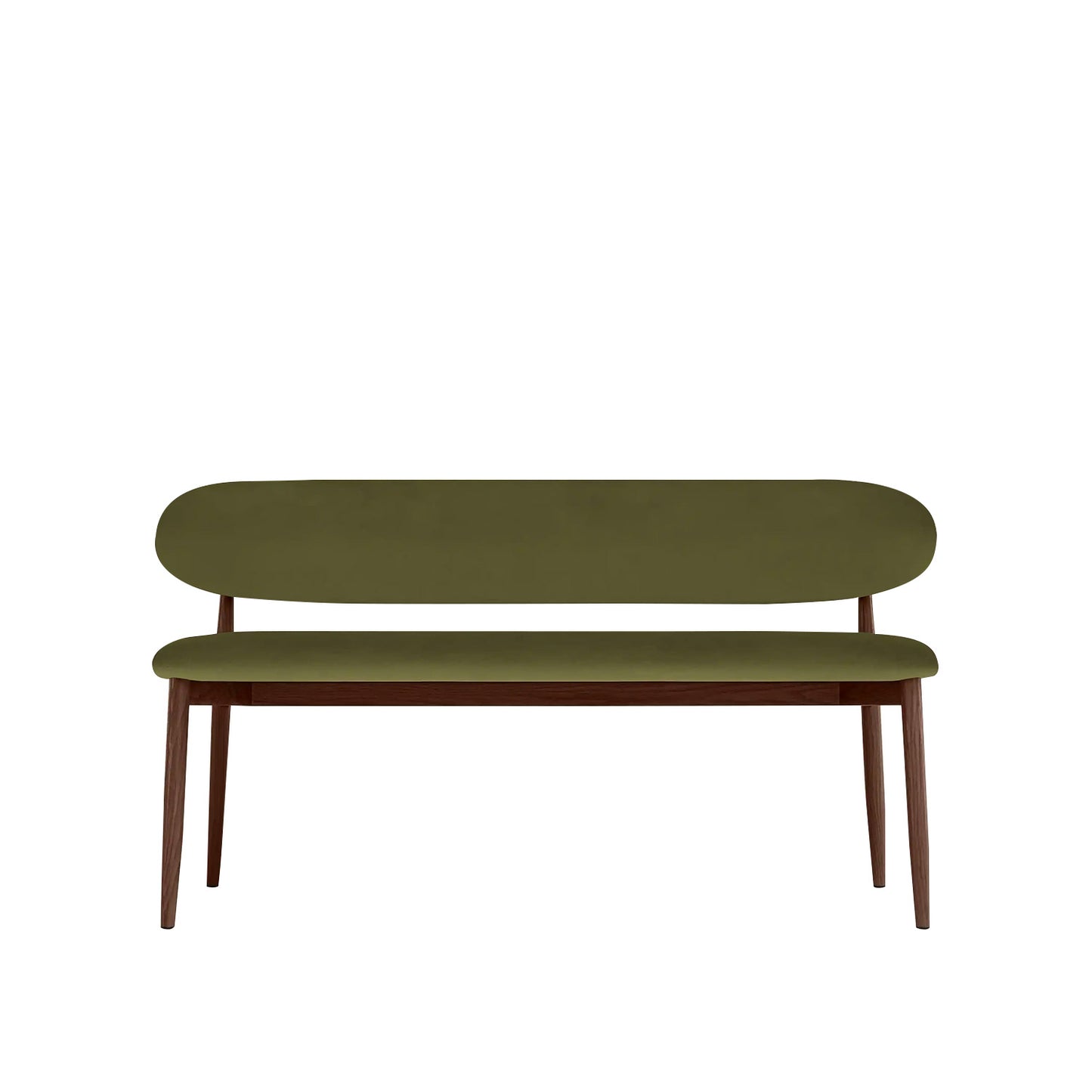 Elvara Bench Olive 3 - Seater Velvet Sofa