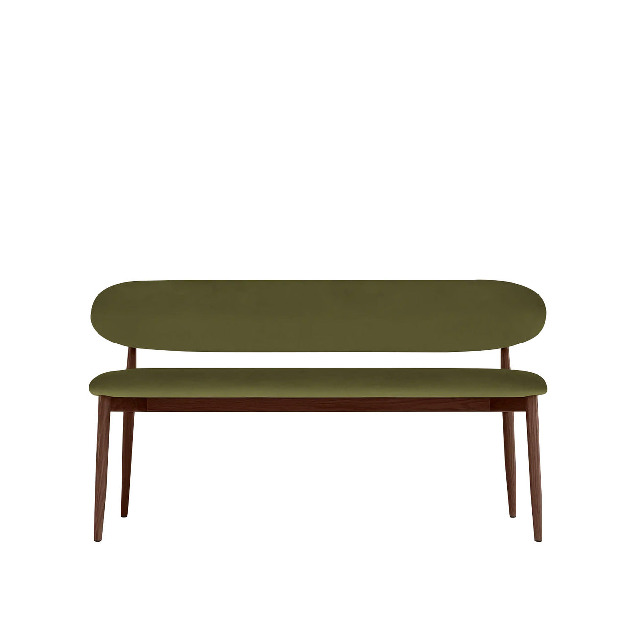 Elvara Bench Olive 3 - Seater Velvet Sofa