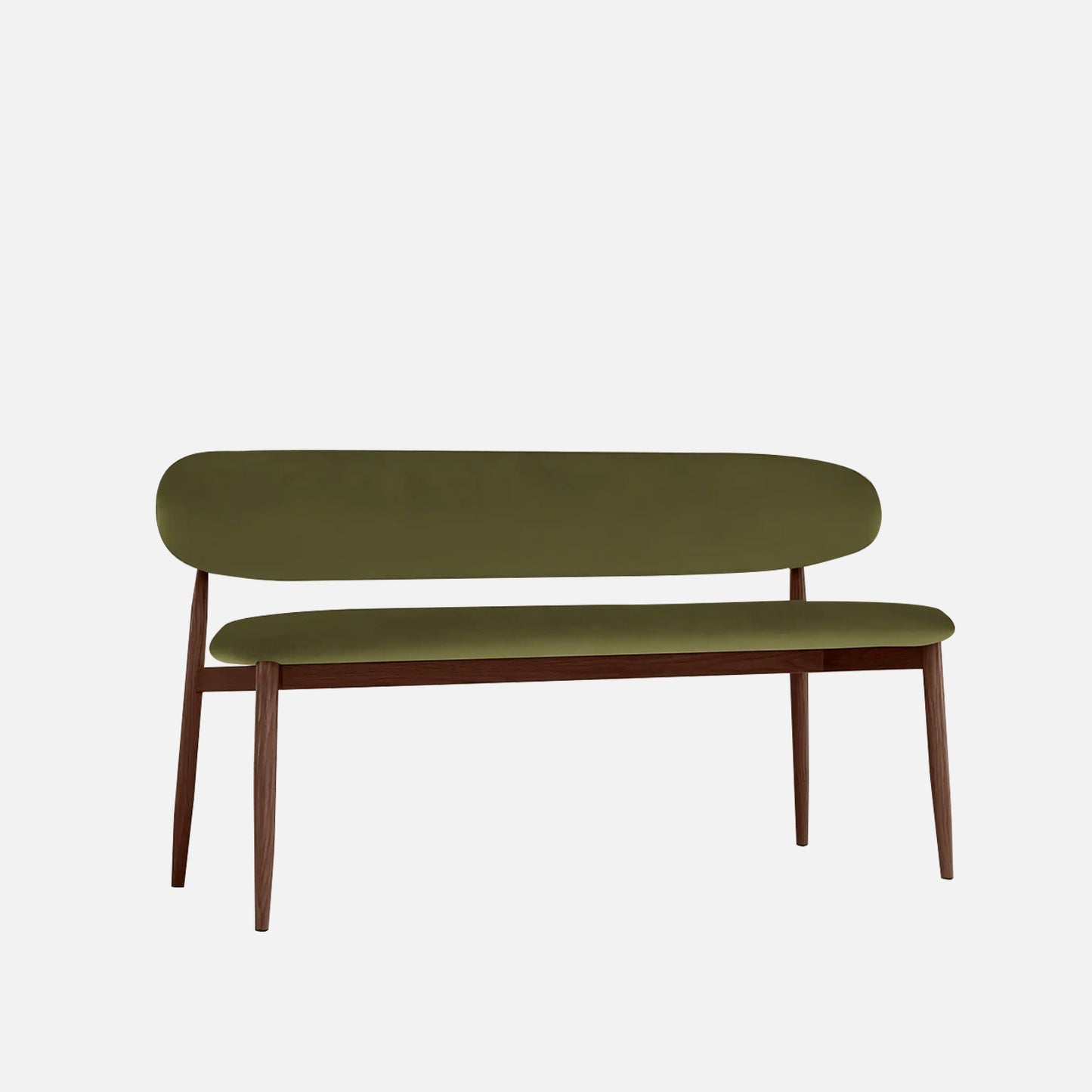 Elvara Bench Olive 3 - Seater Velvet Sofa