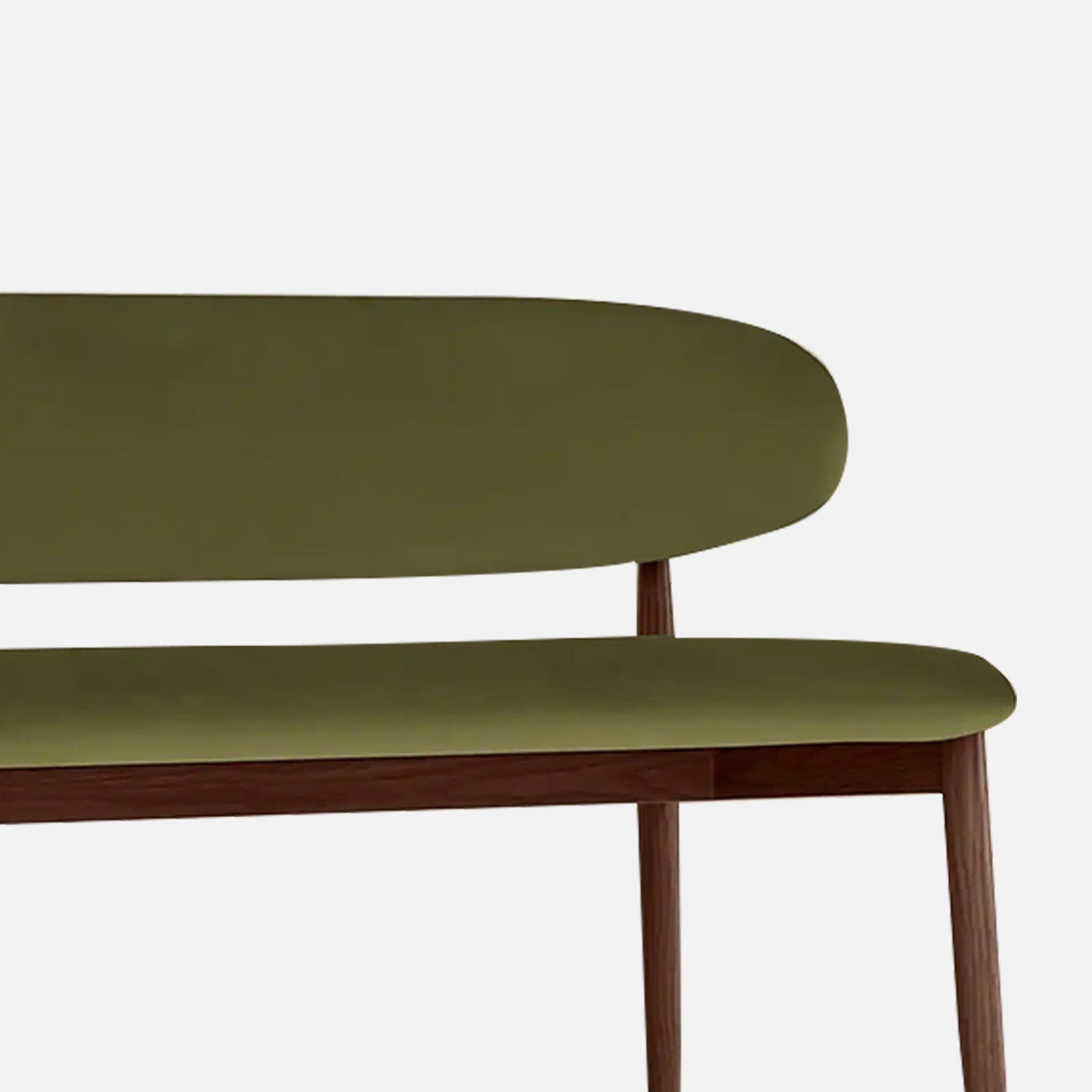 Elvara Bench Olive 3 - Seater Velvet Sofa