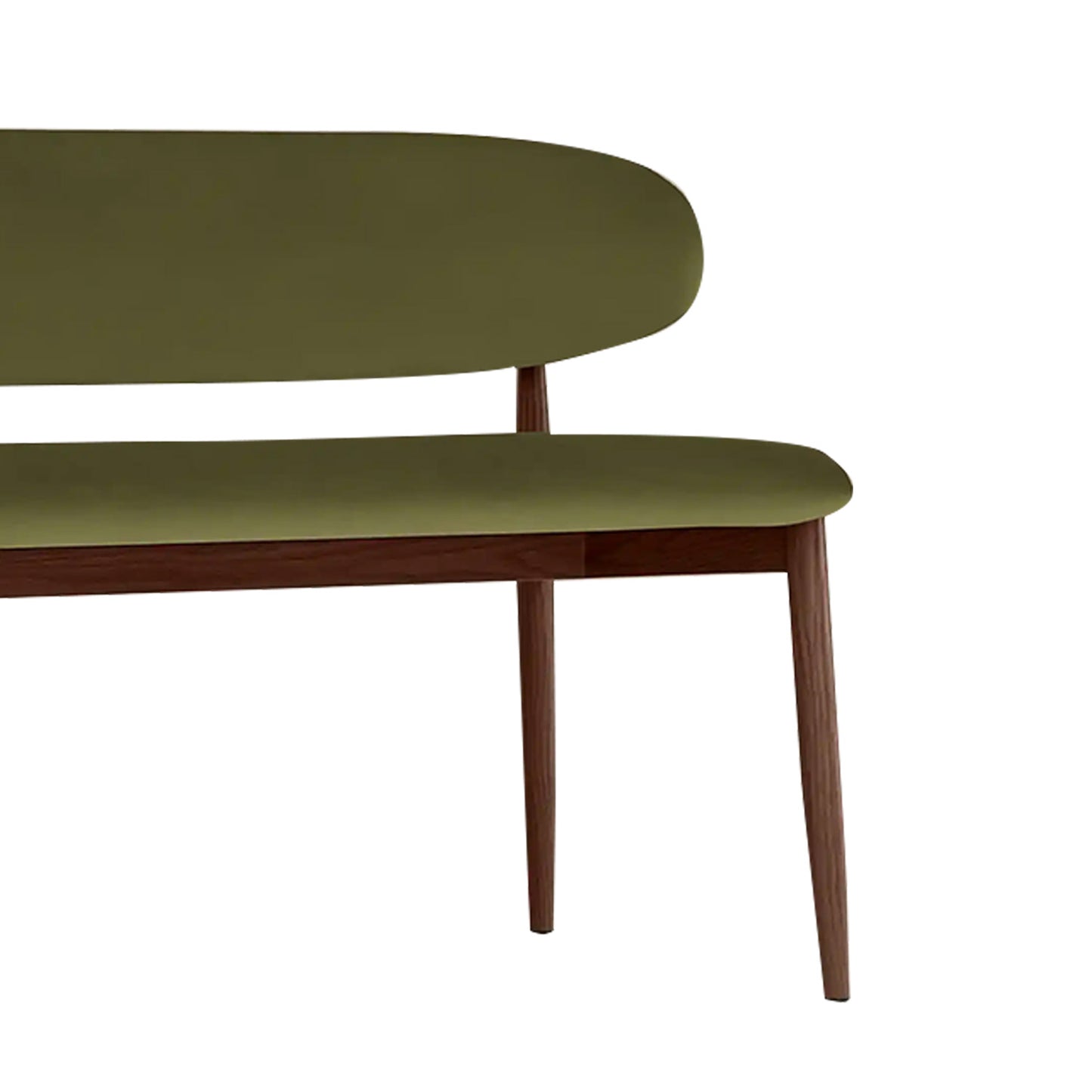 Elvara Bench Olive 3 - Seater Velvet Sofa