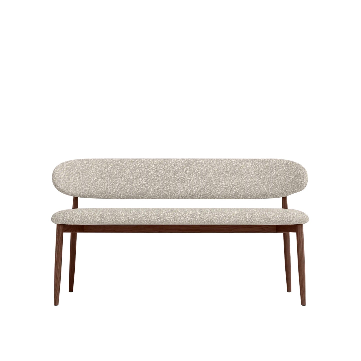 Elvara Bench Ivory 3 - Seater Velvet Sofa