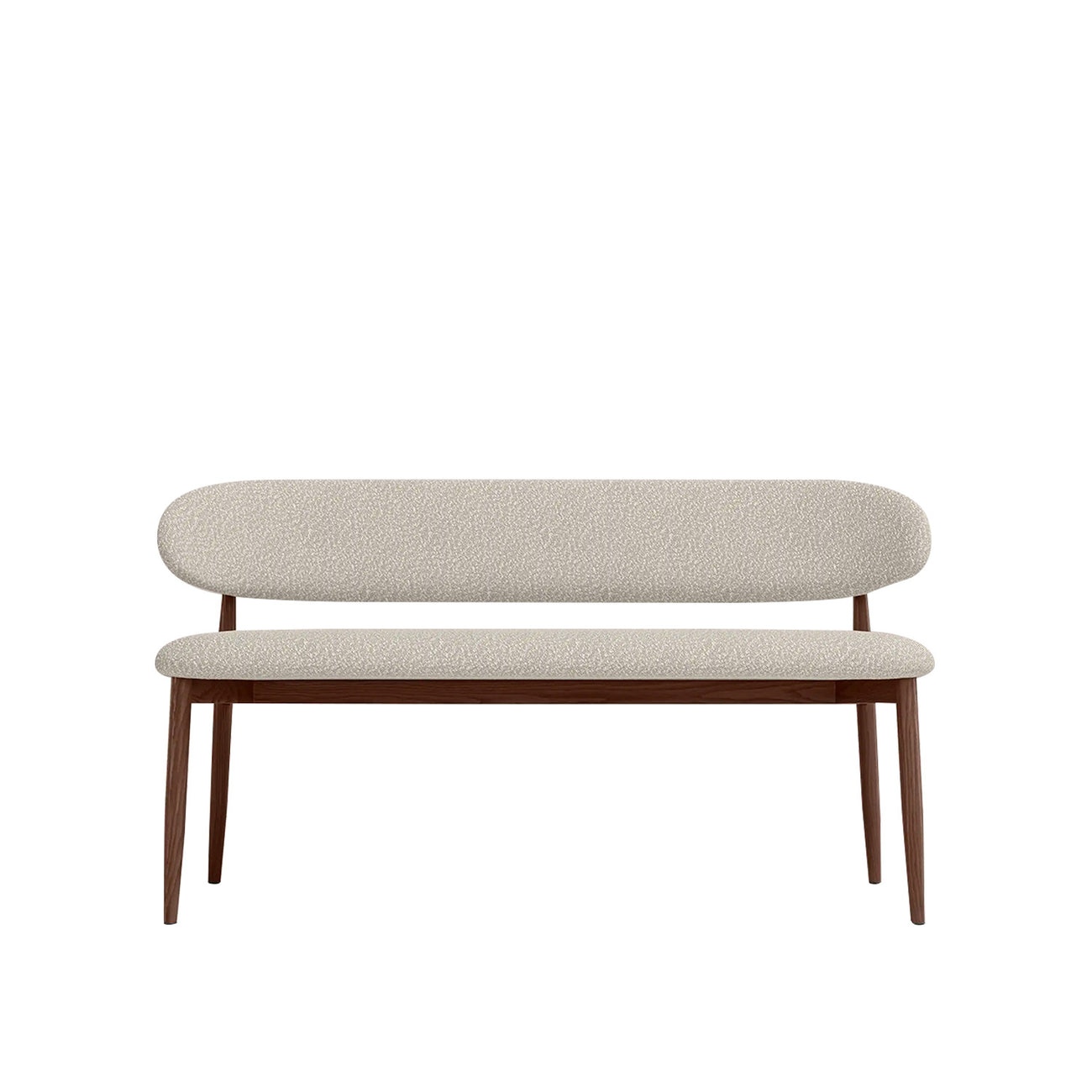 Elvara Bench Ivory 3 - Seater Velvet Sofa