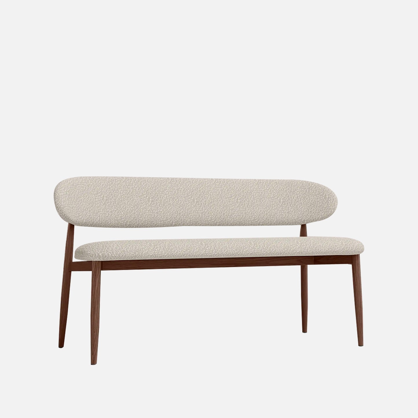 Elvara Bench Ivory 3 - Seater Velvet Sofa
