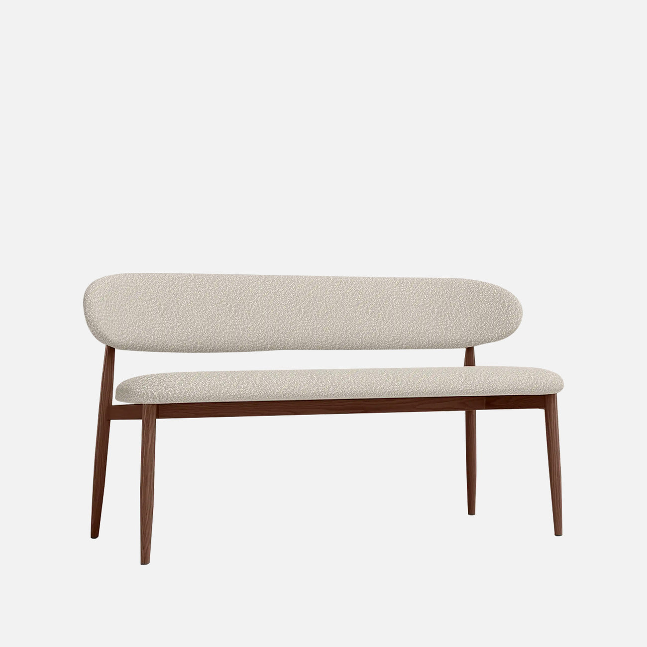 Elvara Bench Ivory 3 - Seater Velvet Sofa