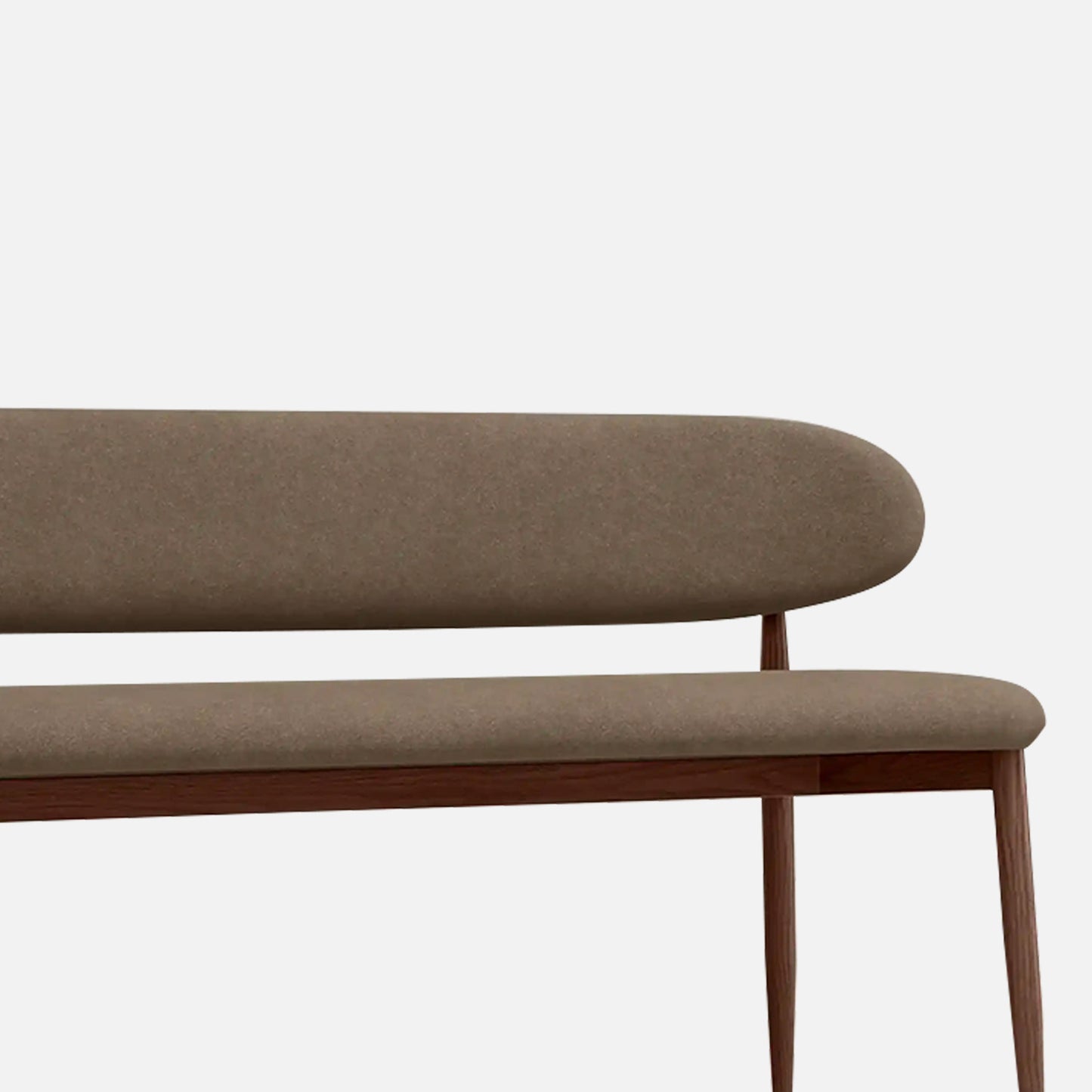 Elvara Bench Brown 3 - Seater Velvet Sofa