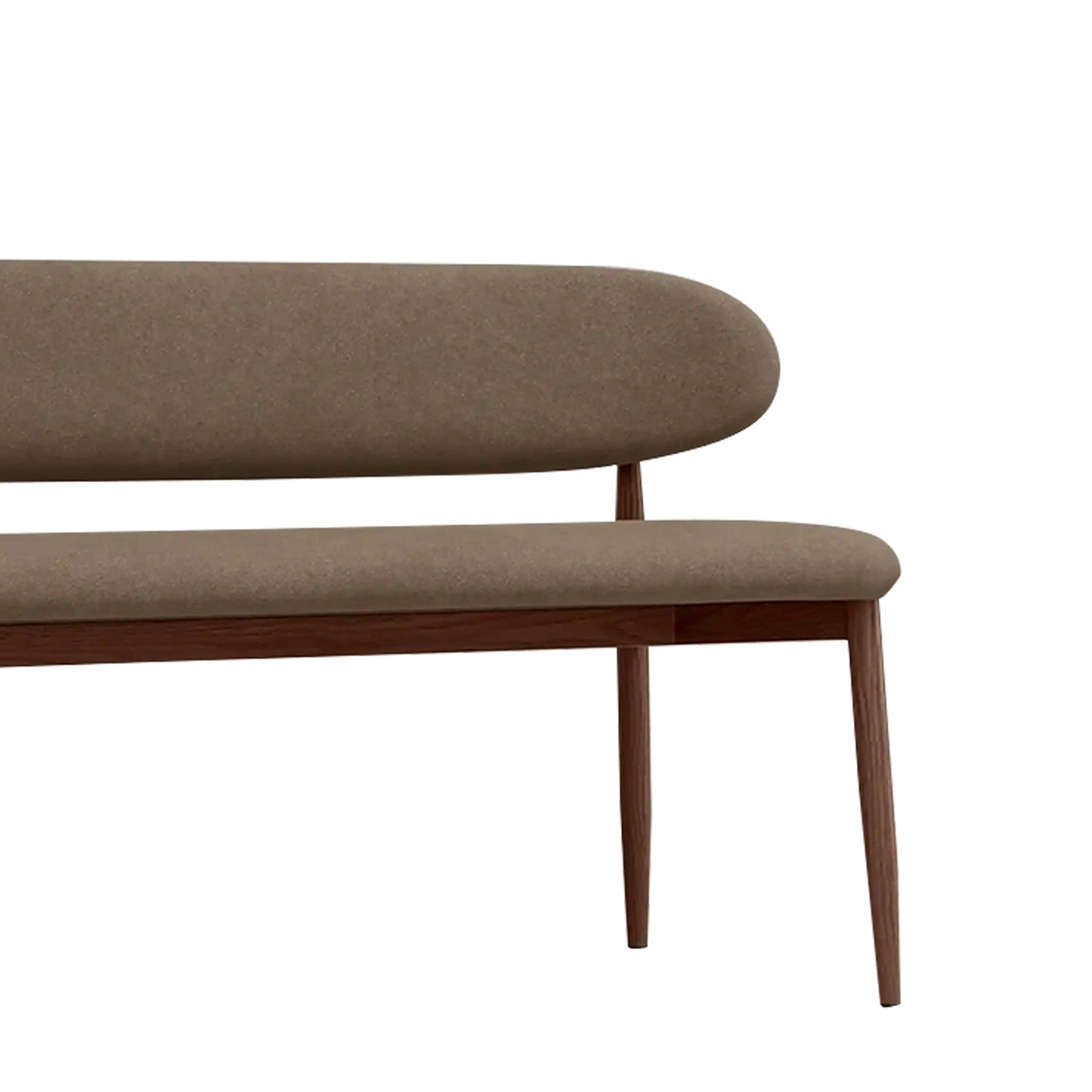 Elvara Bench Brown 3 - Seater Velvet Sofa