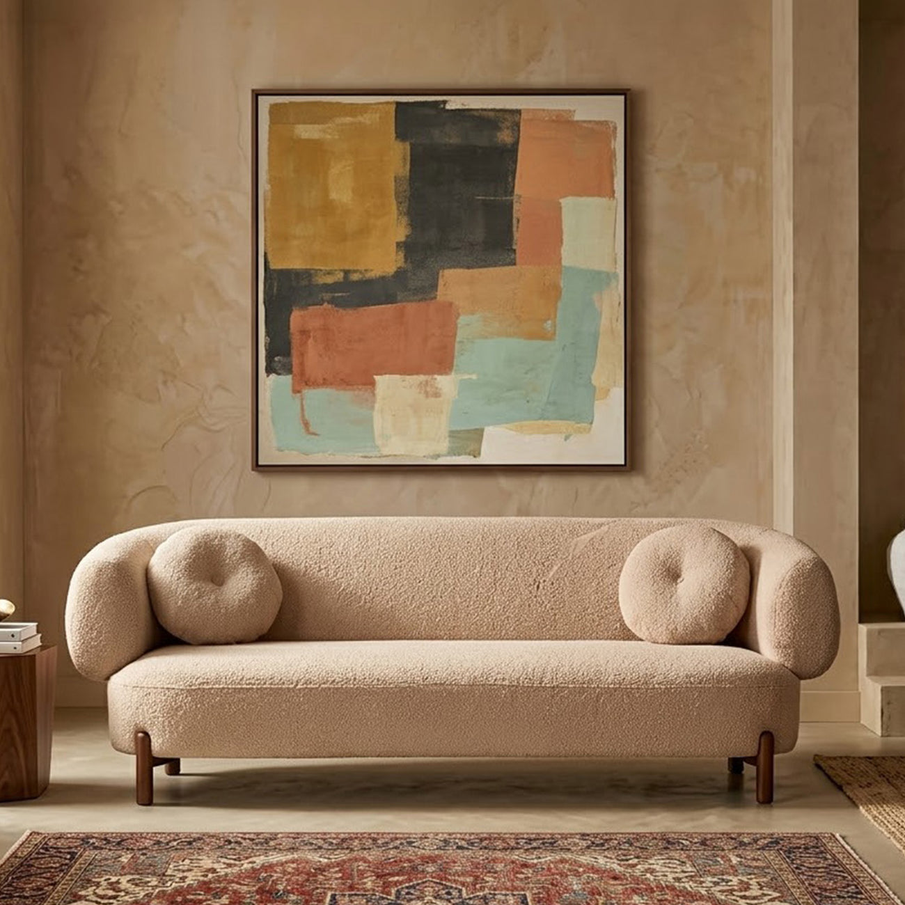 Clavon Classic Grey 3 - Seater Velvet Sofa