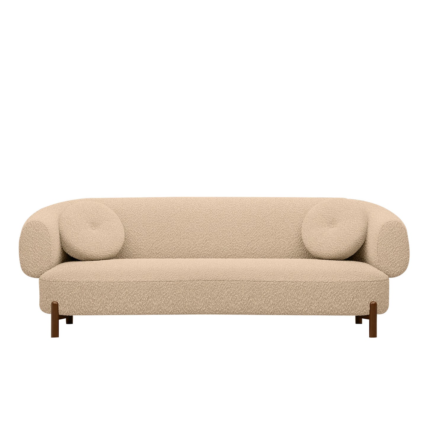 Clavon Classic Grey 3 - Seater Velvet Sofa