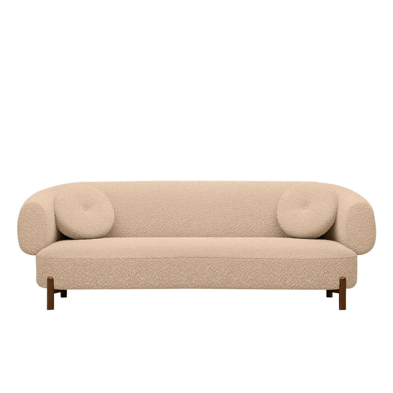 Clavon Classic Grey 3 - Seater Velvet Sofa