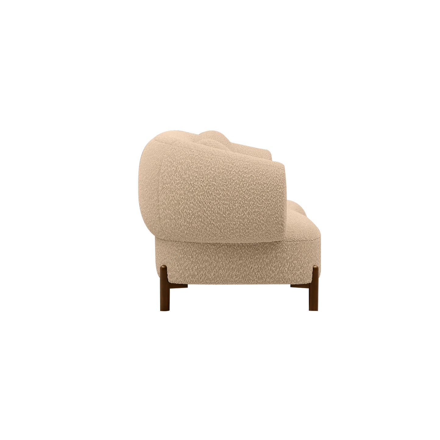 Clavon Classic Grey 3 - Seater Velvet Sofa