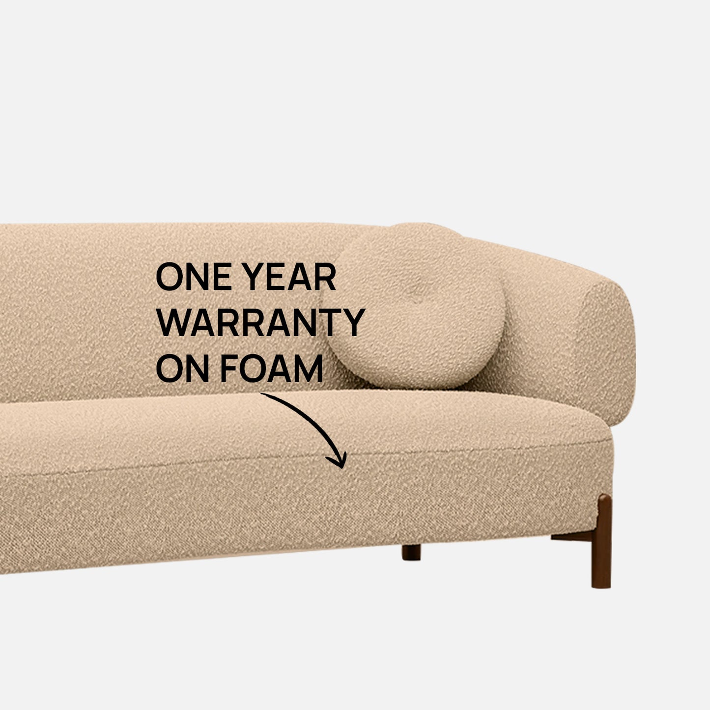 Clavon Classic Grey 3 - Seater Velvet Sofa
