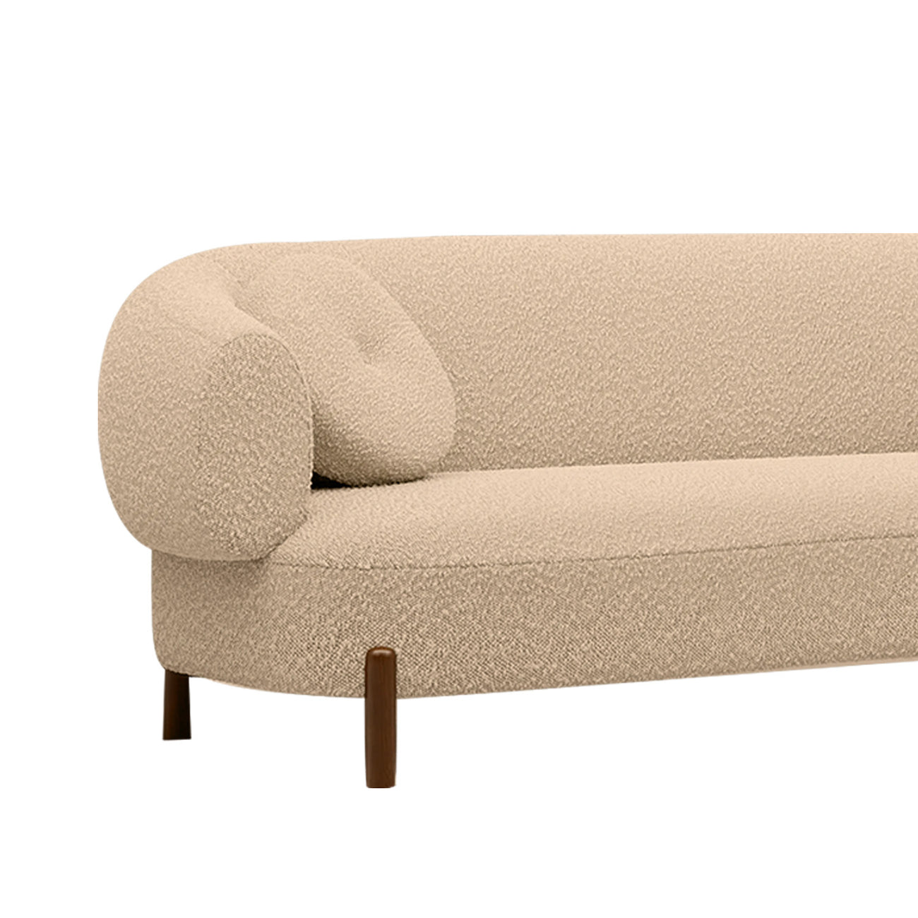Clavon Classic Grey 3 - Seater Velvet Sofa