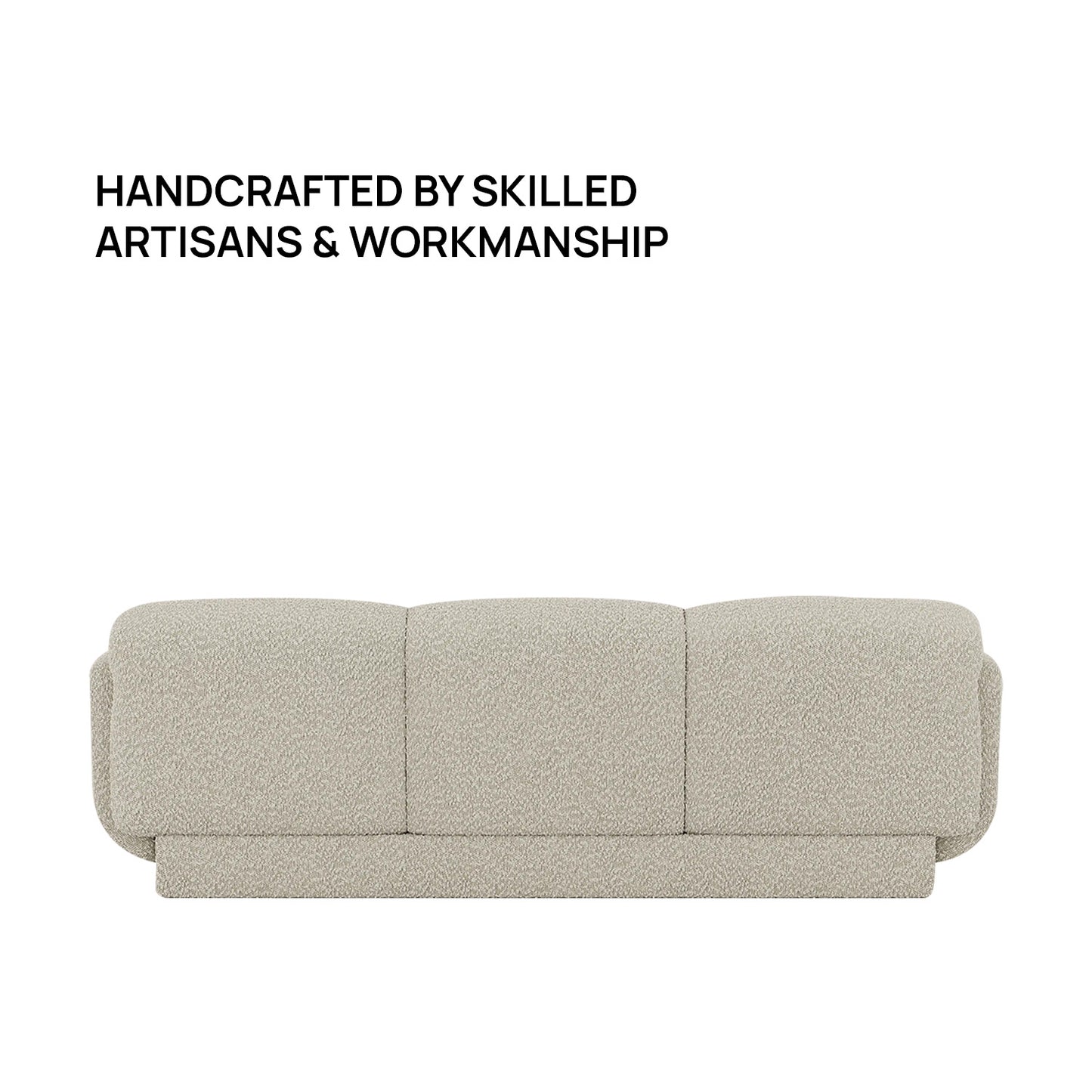 Clavon Classic Caramel Brown 3 - Seater Velvet Sofa