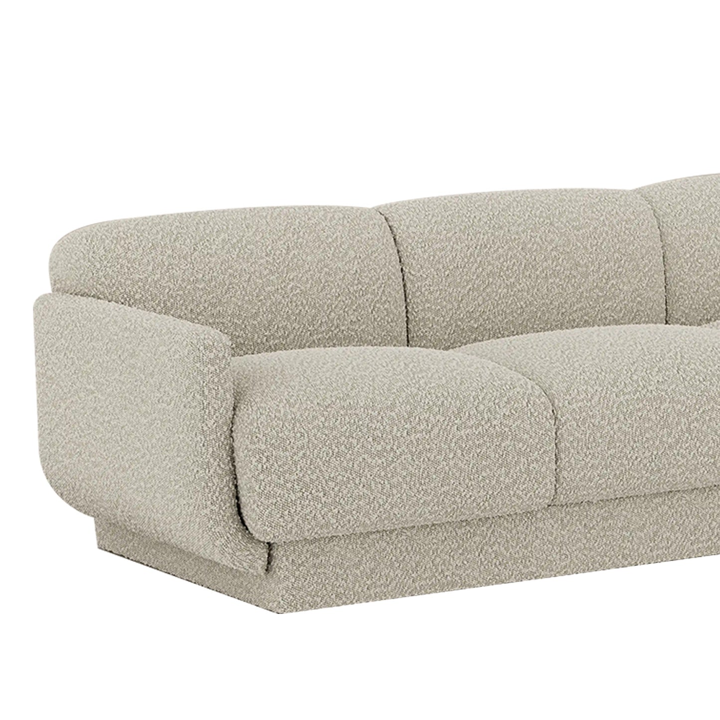 Clavon Classic Caramel Brown 3 - Seater Velvet Sofa