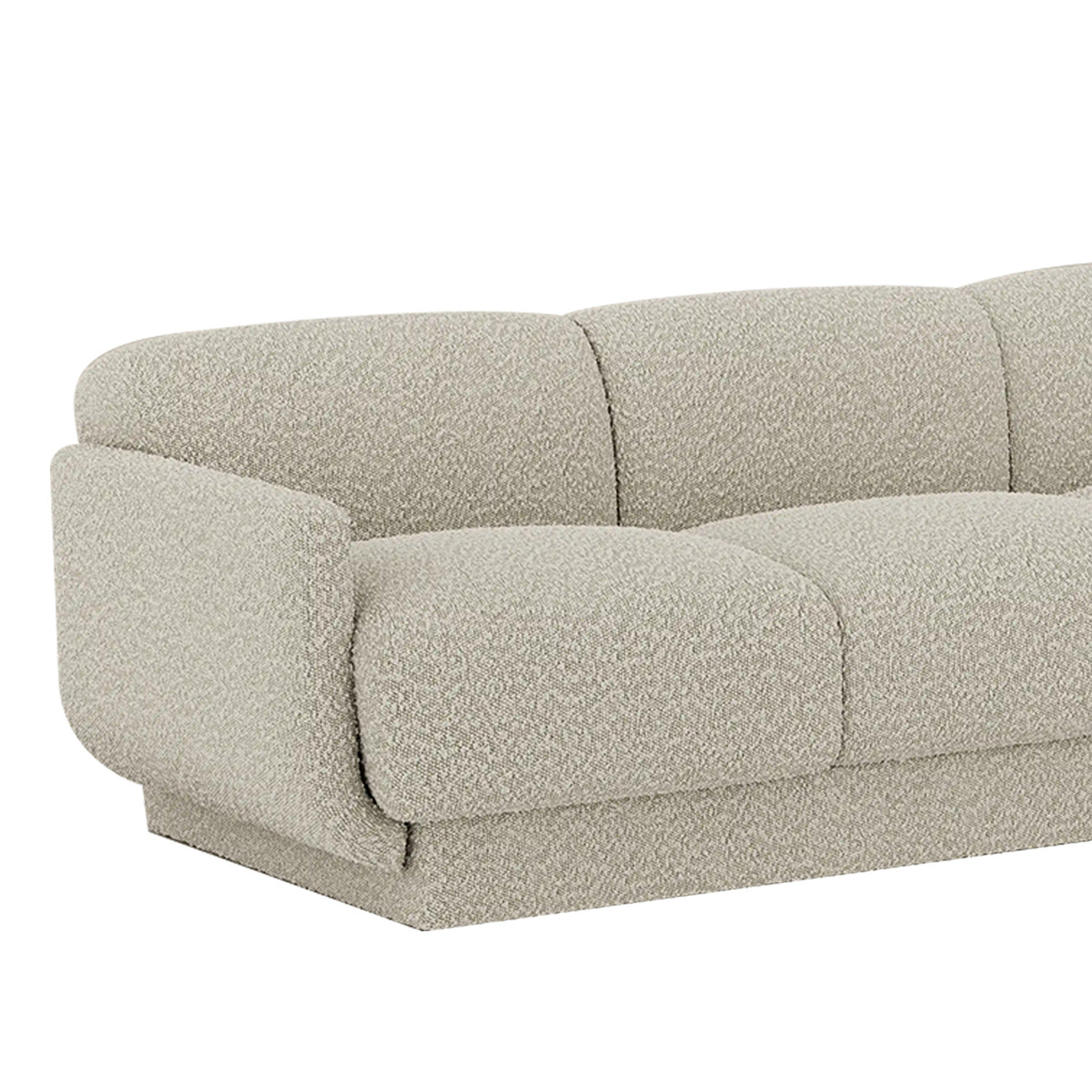 Clavon Classic Caramel Brown 3 - Seater Velvet Sofa