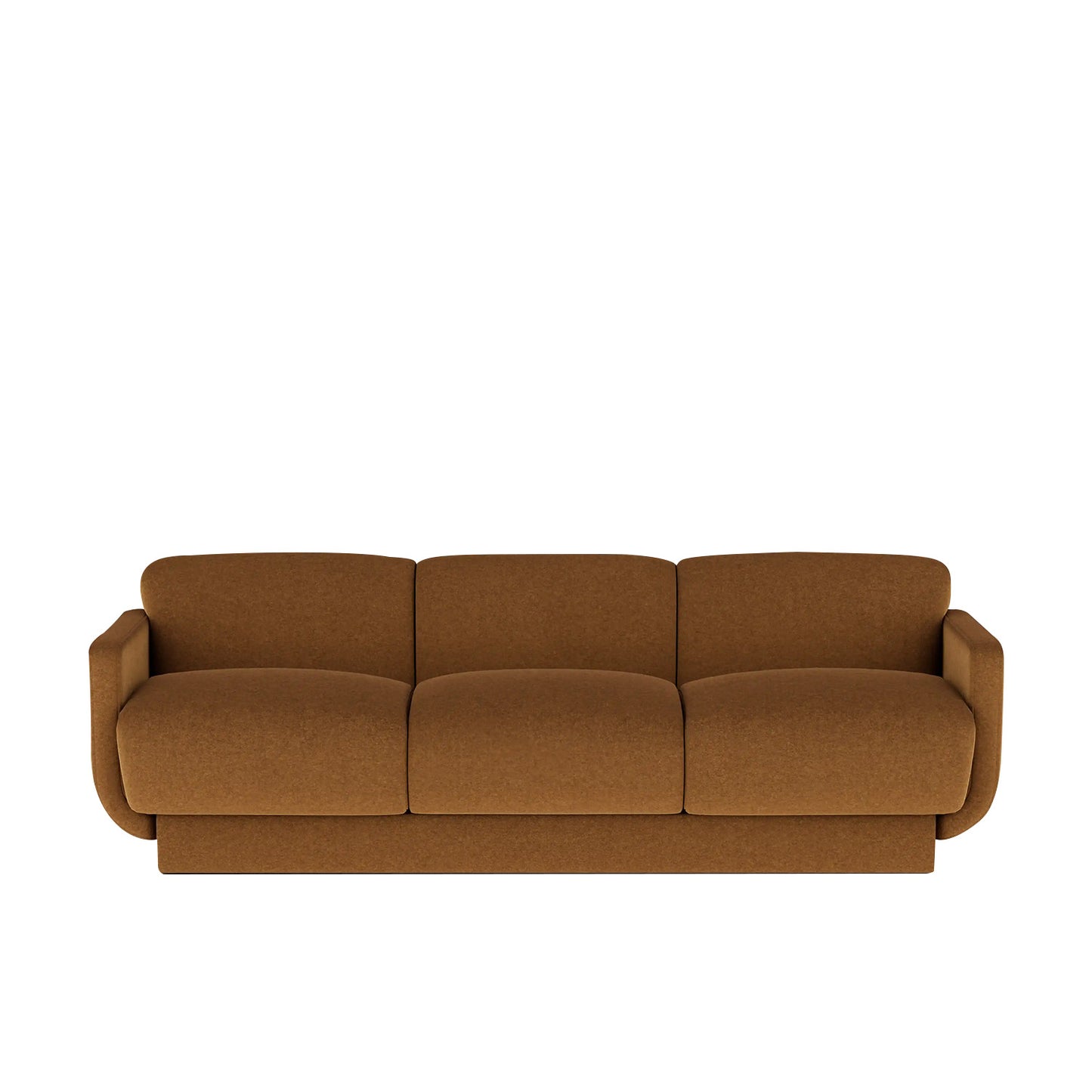 Clavon Classic Latte 3 - Seater Velvet Sofa