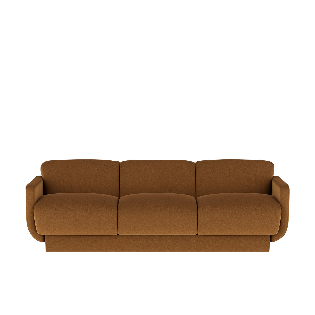 Clavon Classic Latte 3 - Seater Velvet Sofa