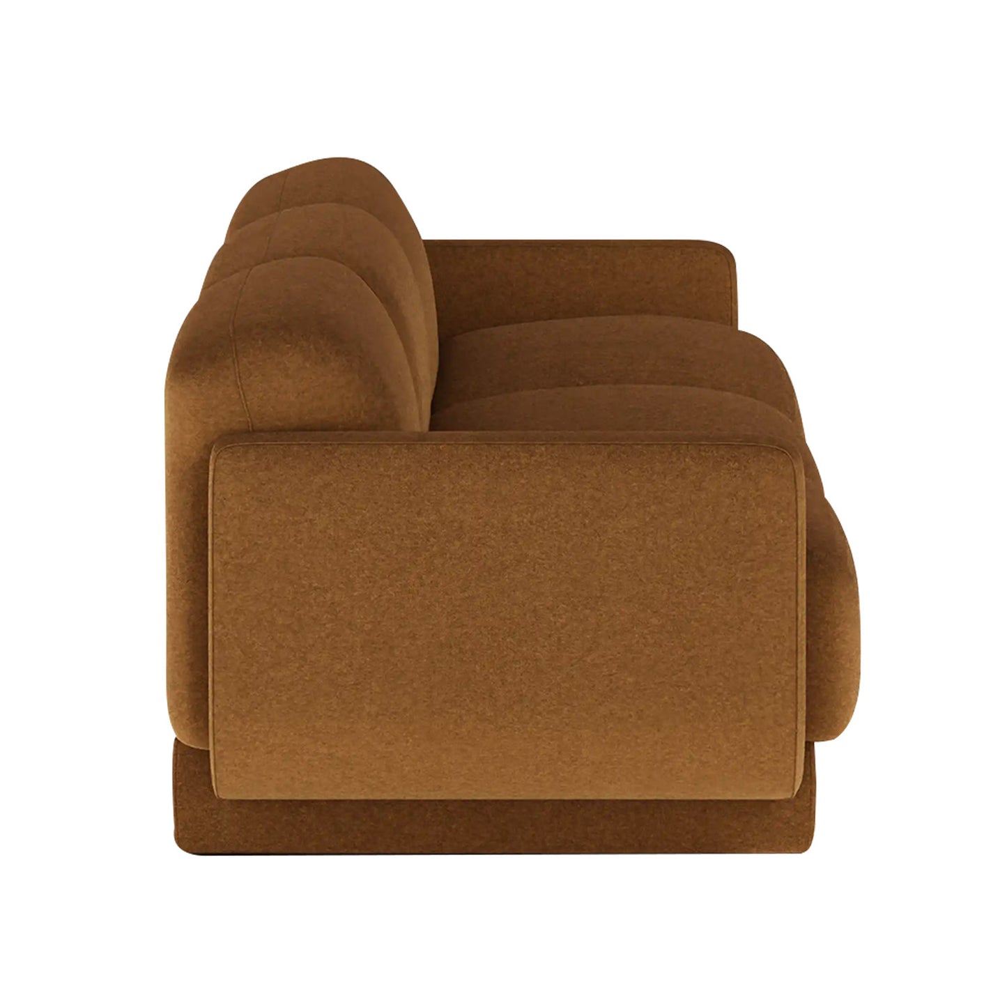 Clavon Classic Latte 3 - Seater Velvet Sofa