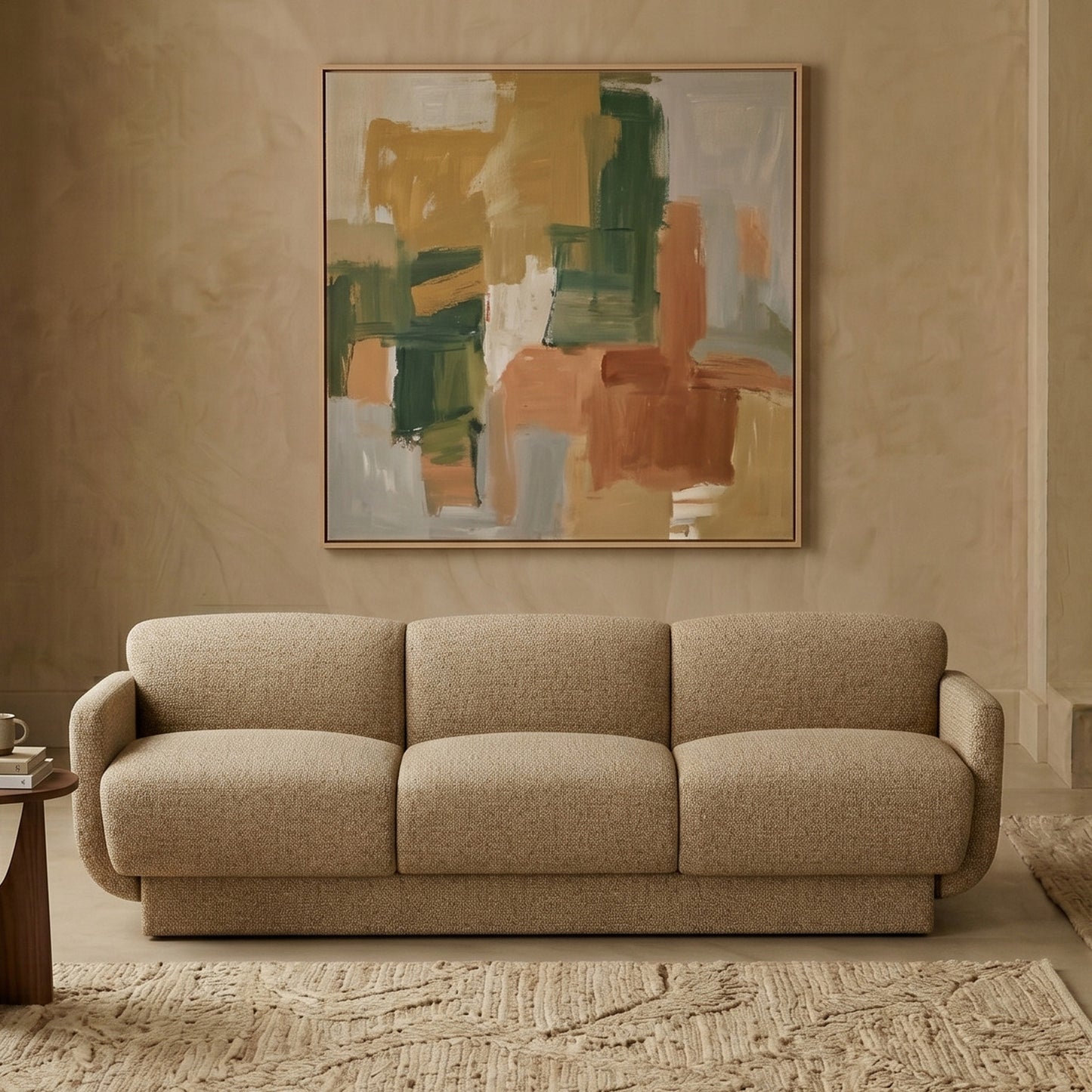 Clavon Classic Slate Blue 3 - Seater Velvet Sofa