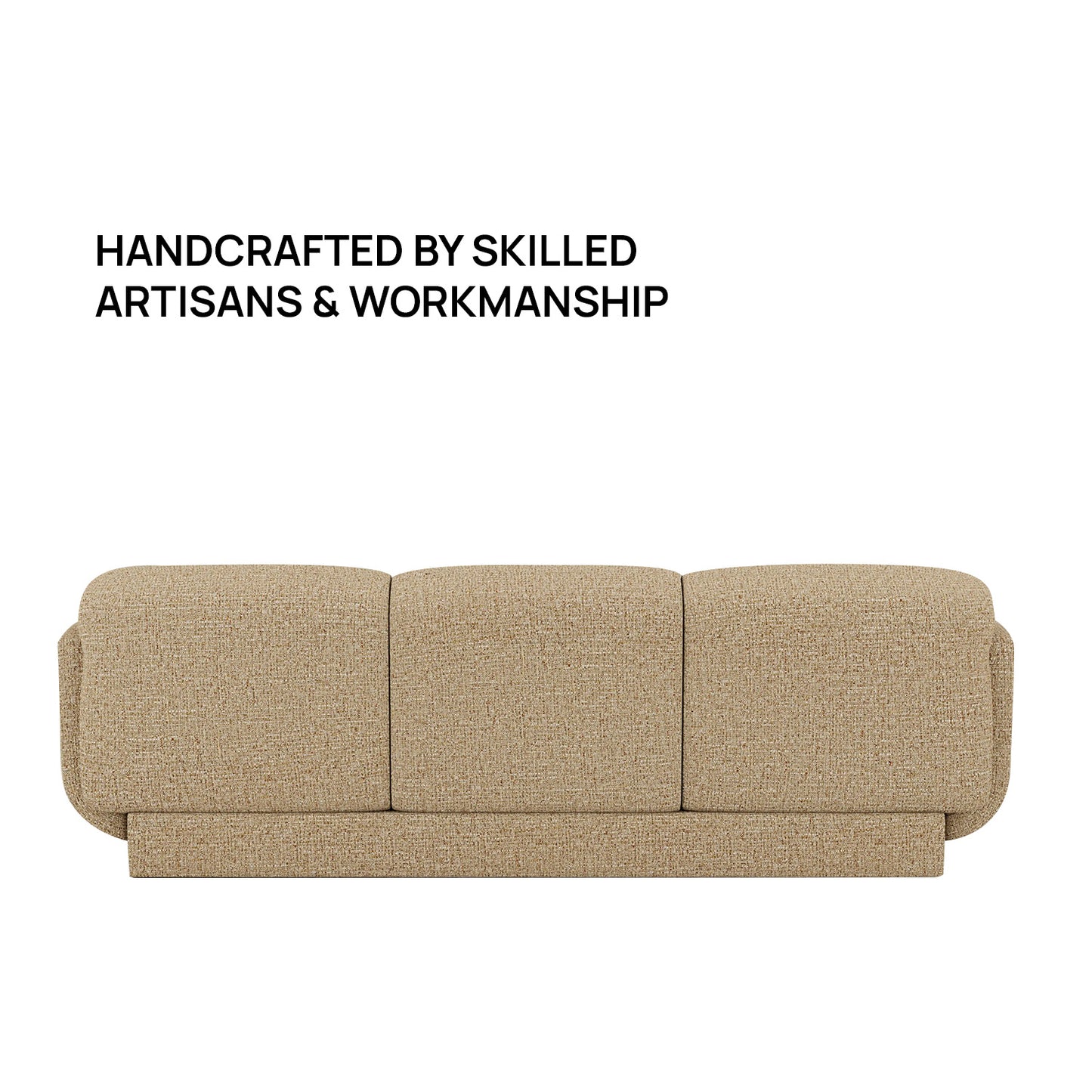 Clavon Classic Slate Blue 3 - Seater Velvet Sofa
