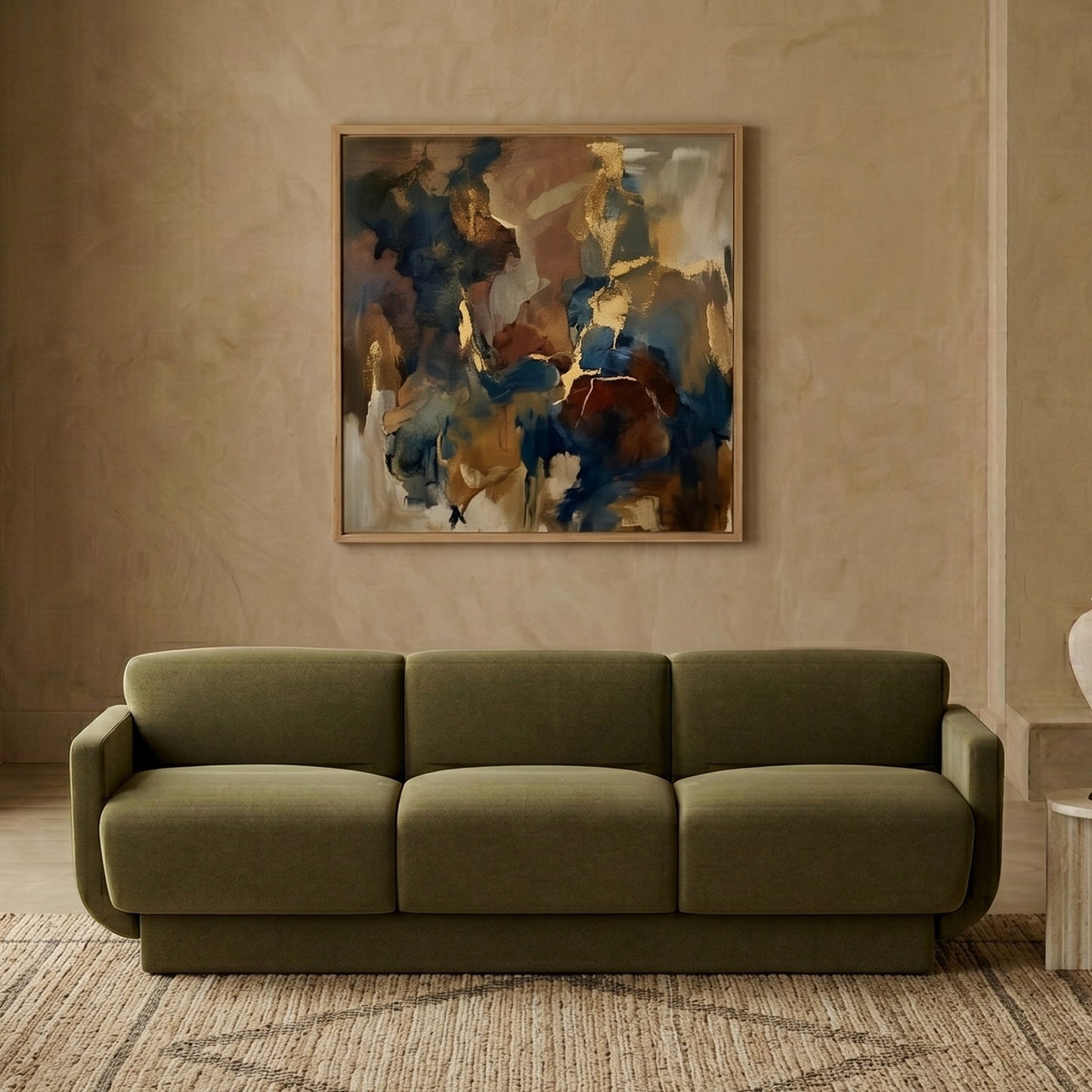 Eloria Curve Ivory 3 - Seater Boucle Sofa