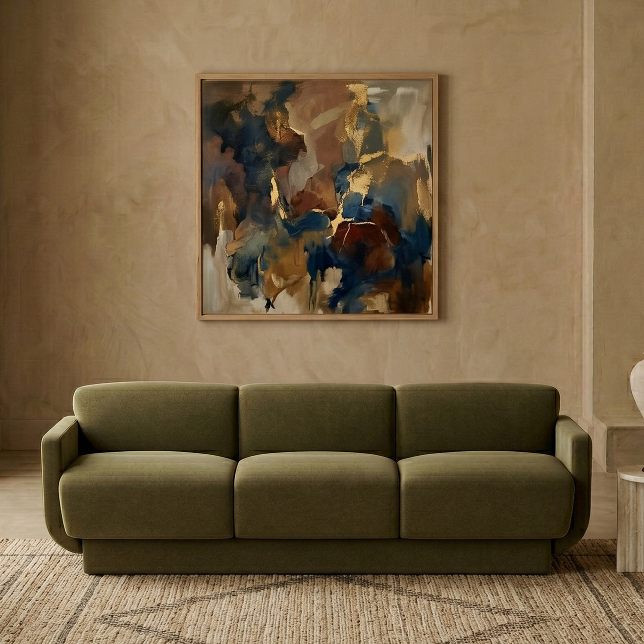 Eloria Curve Ivory 3 - Seater Boucle Sofa