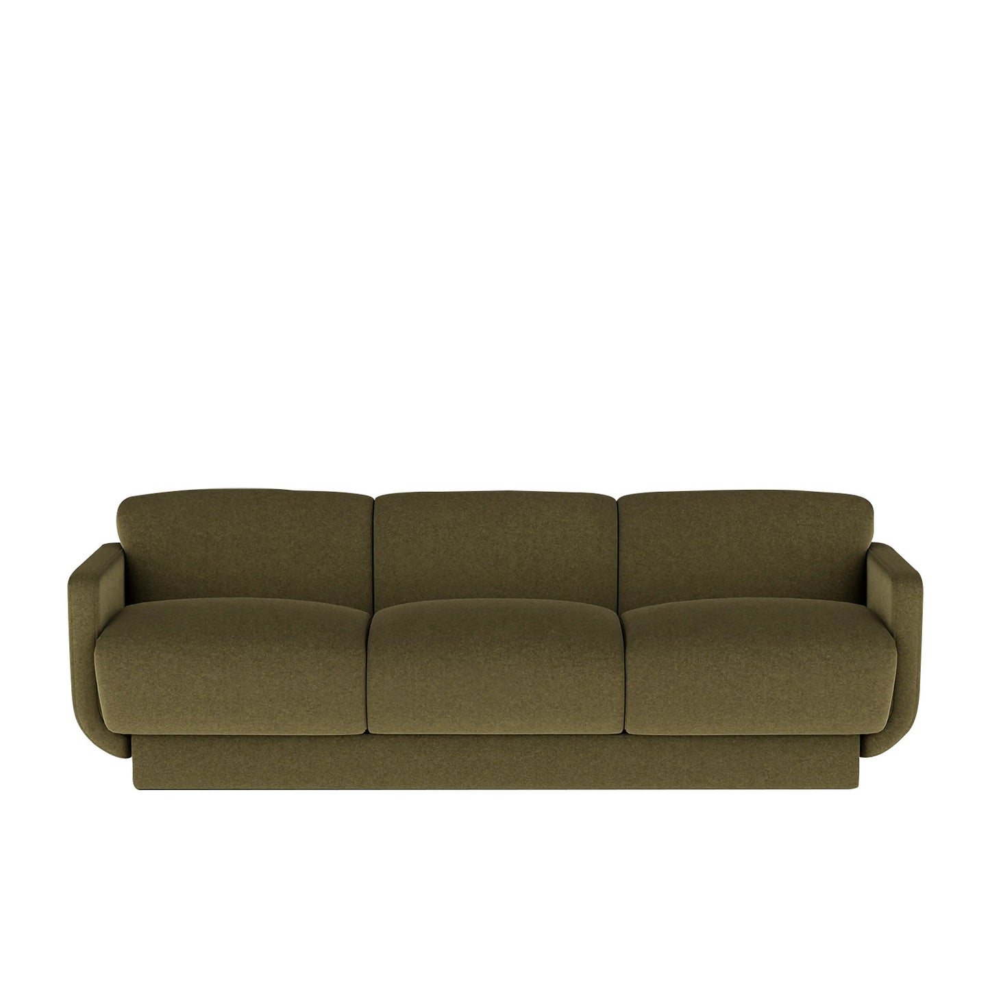 Eloria Curve Ivory 3 - Seater Boucle Sofa