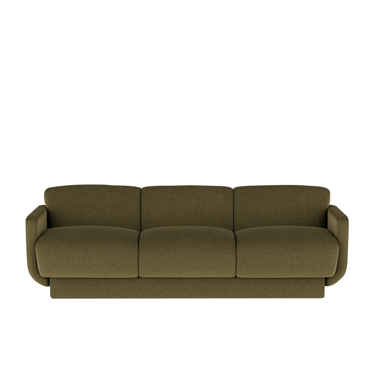Eloria Curve Ivory 3 - Seater Boucle Sofa