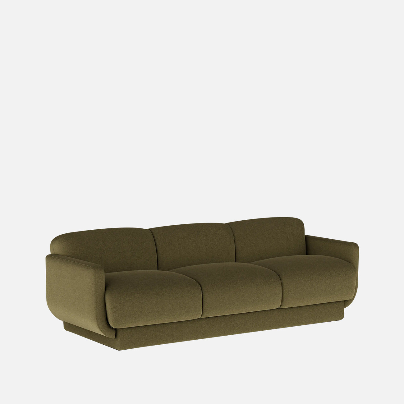 Eloria Curve Ivory 3 - Seater Boucle Sofa