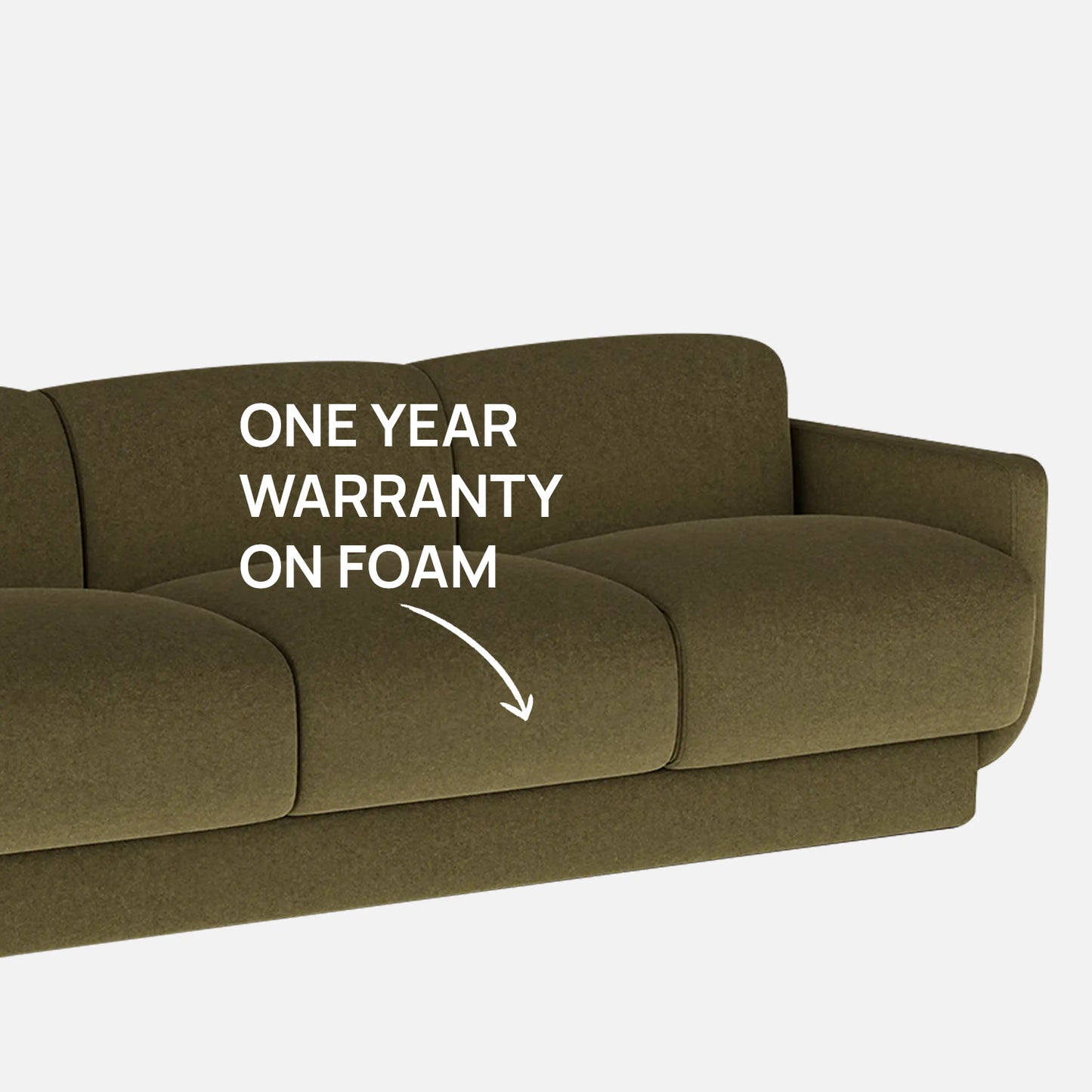Eloria Curve Ivory 3 - Seater Boucle Sofa