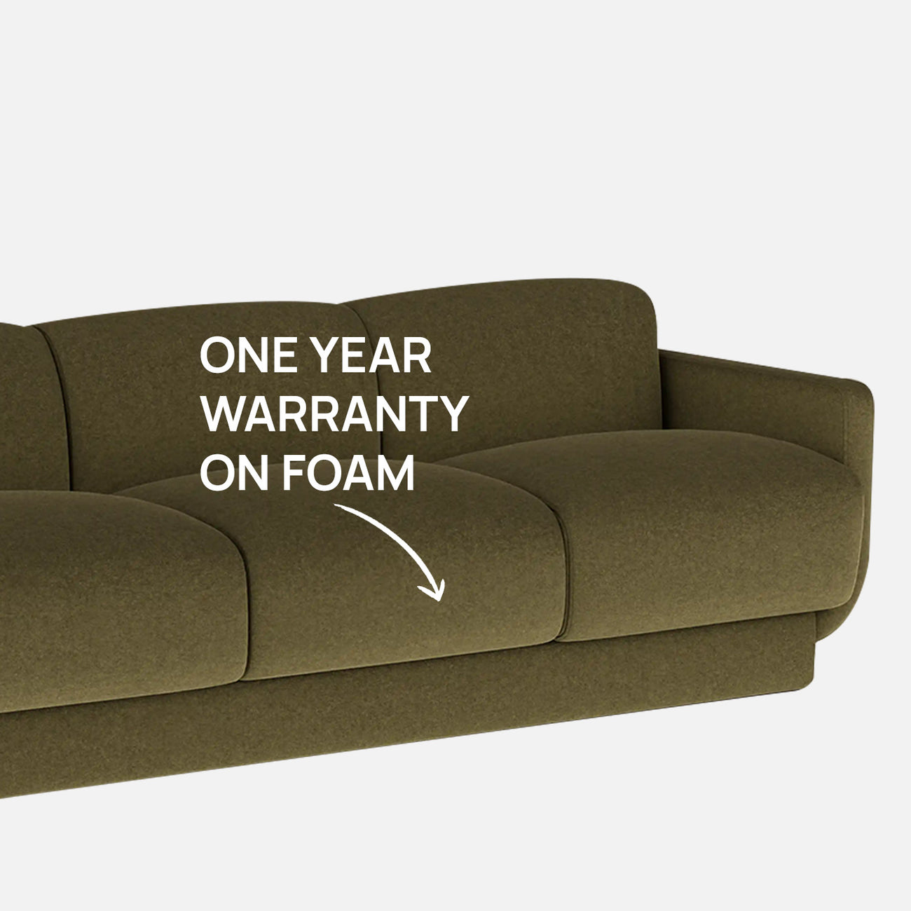 Eloria Curve Ivory 3 - Seater Boucle Sofa