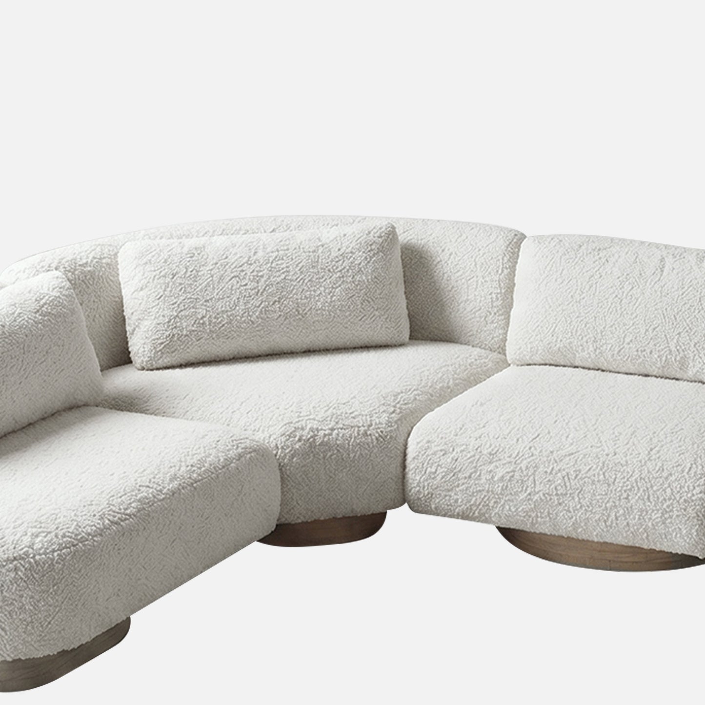Elaris Flow Off White 5 - Seater Boucle Sofa