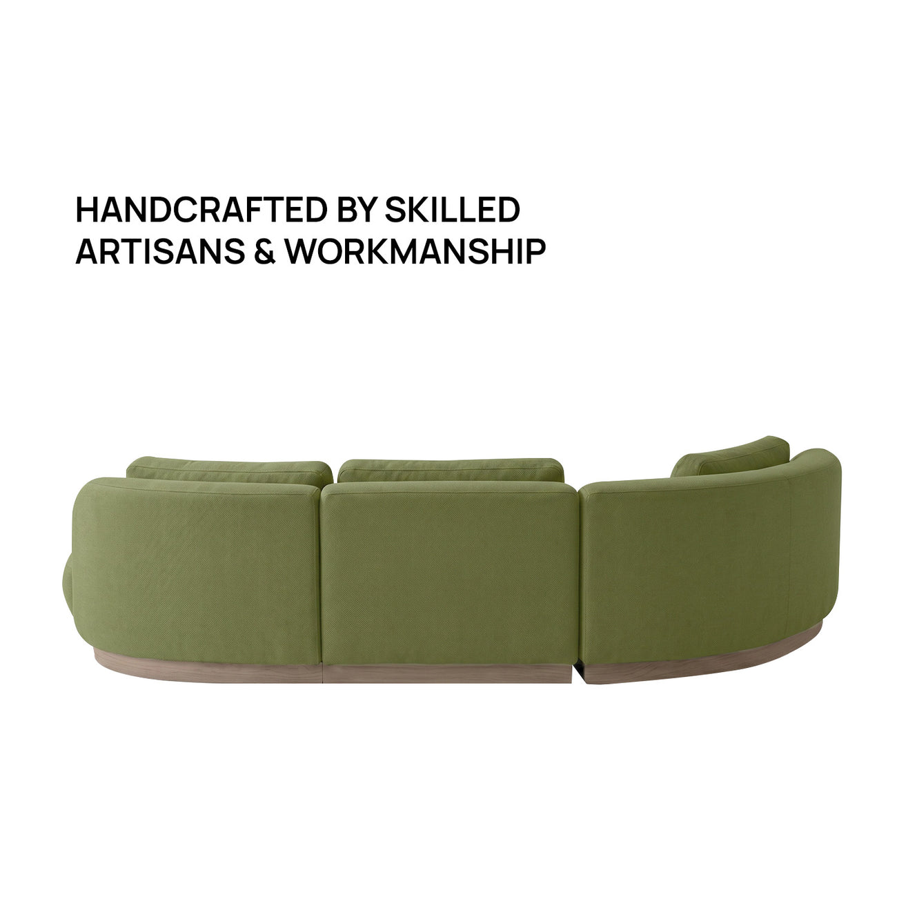 Elaris Flow Olive 5 - Seater Boucle Sofa